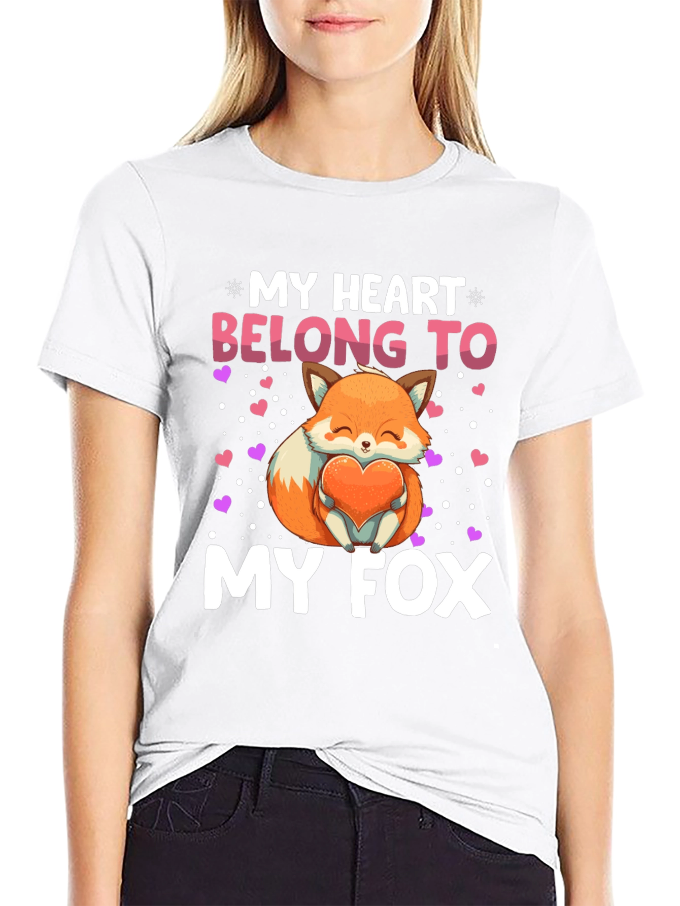 My Heart Belongs to My Fox Graphic Tee