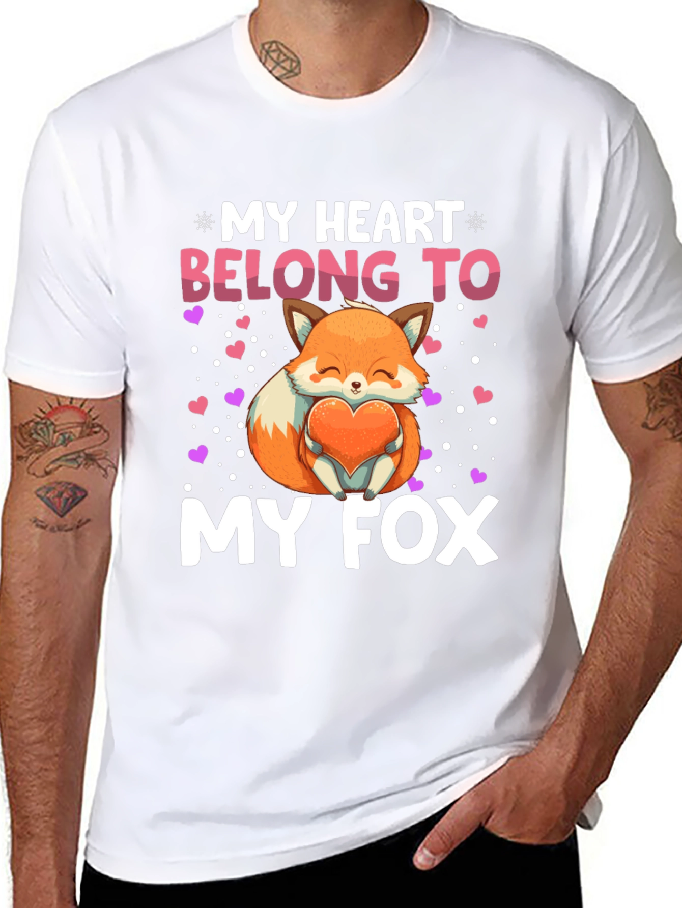 My Heart Belongs to My Fox Graphic Tee