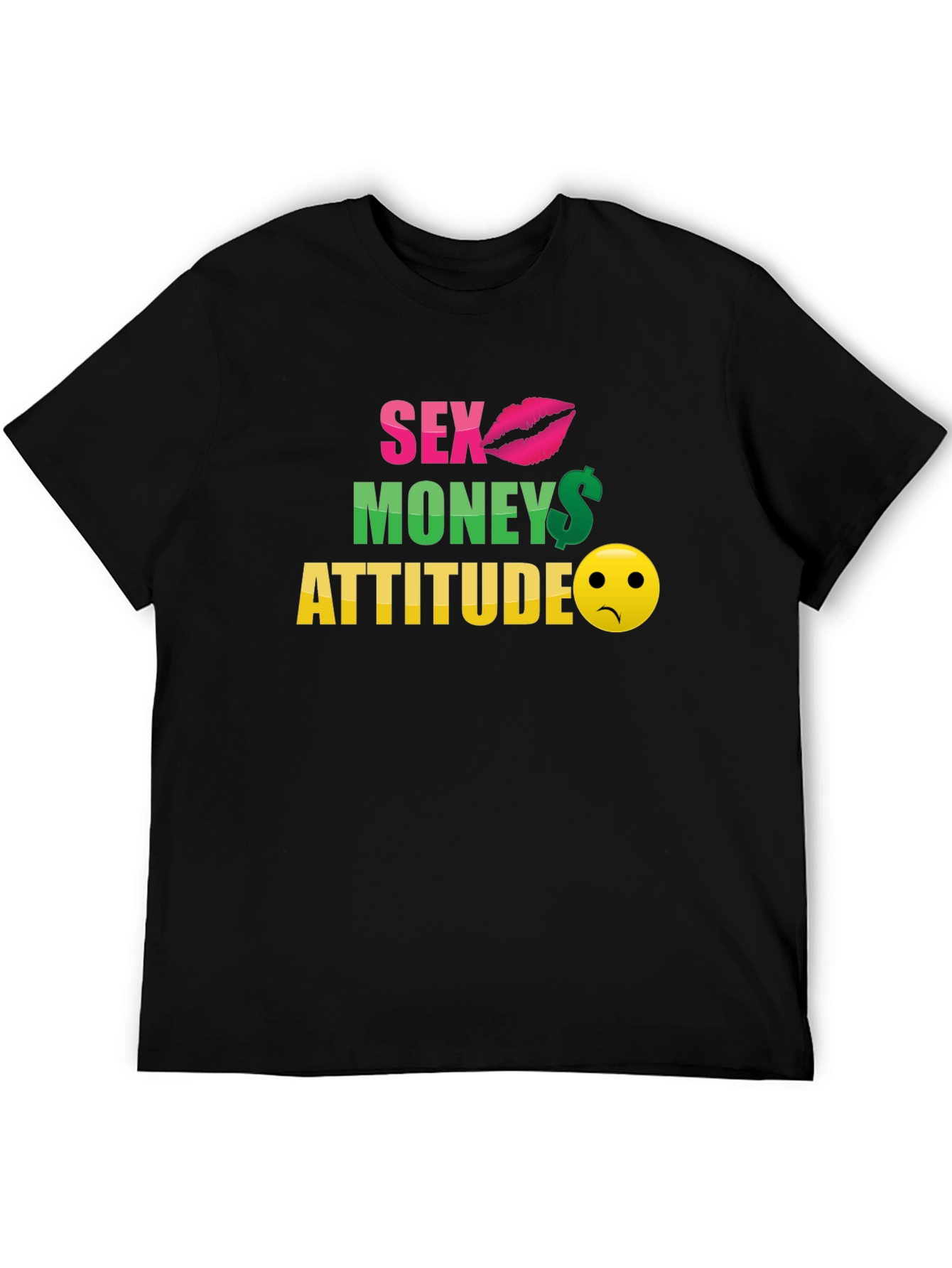Sex Money Attitude Graphic T-Shirt