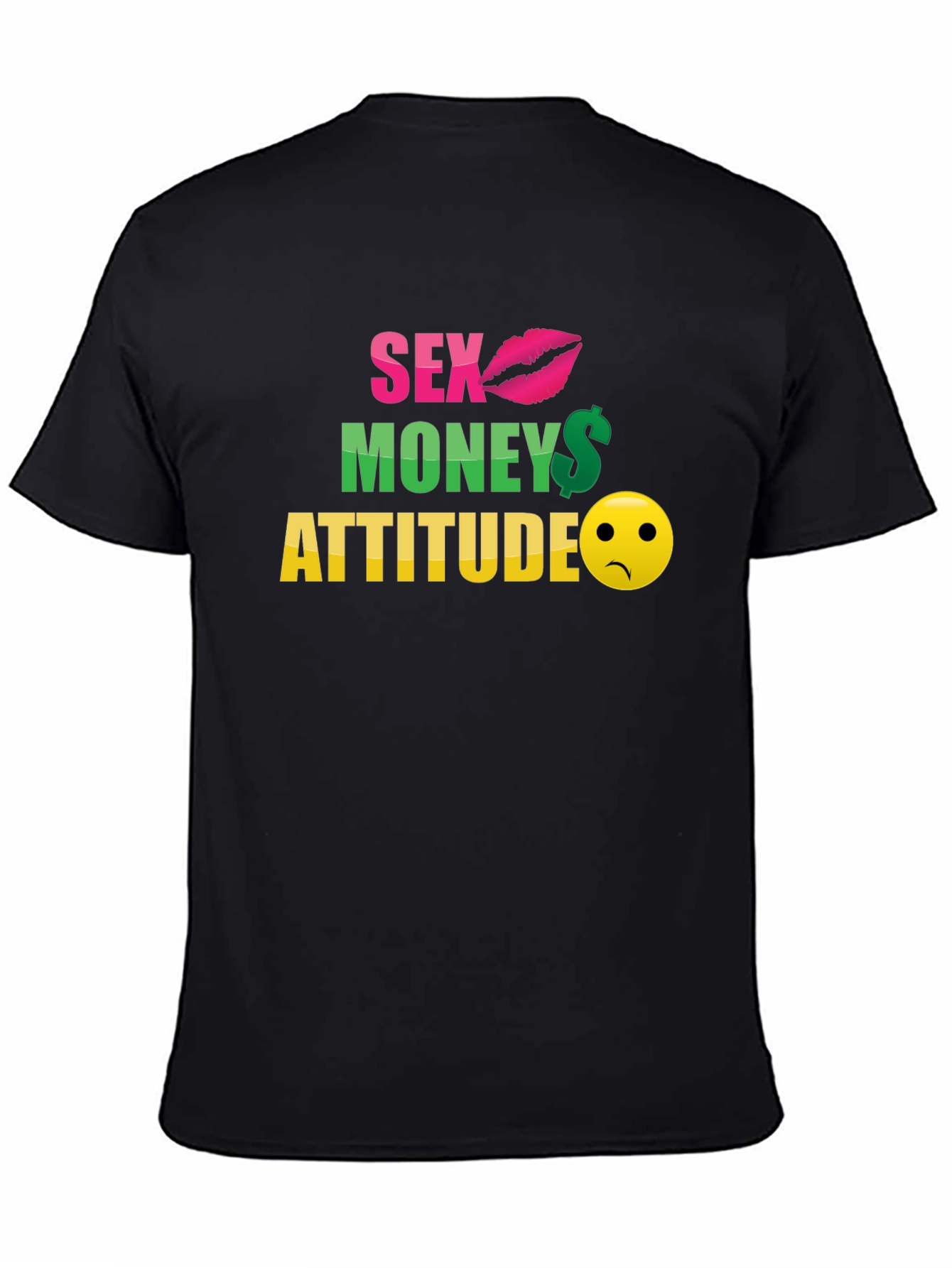 Sex Money Attitude Graphic T-Shirt