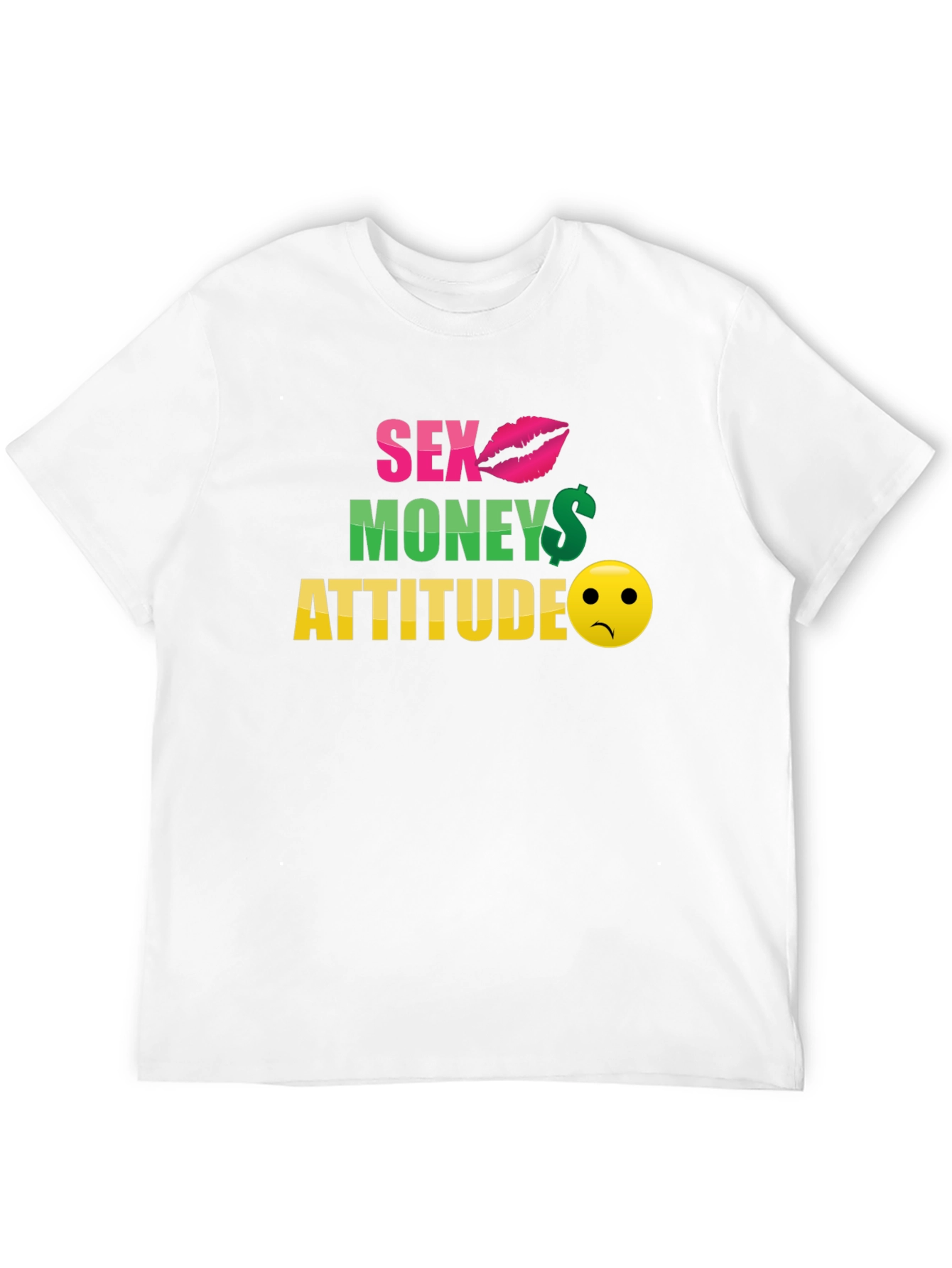 Sex Money Attitude Graphic T-Shirt