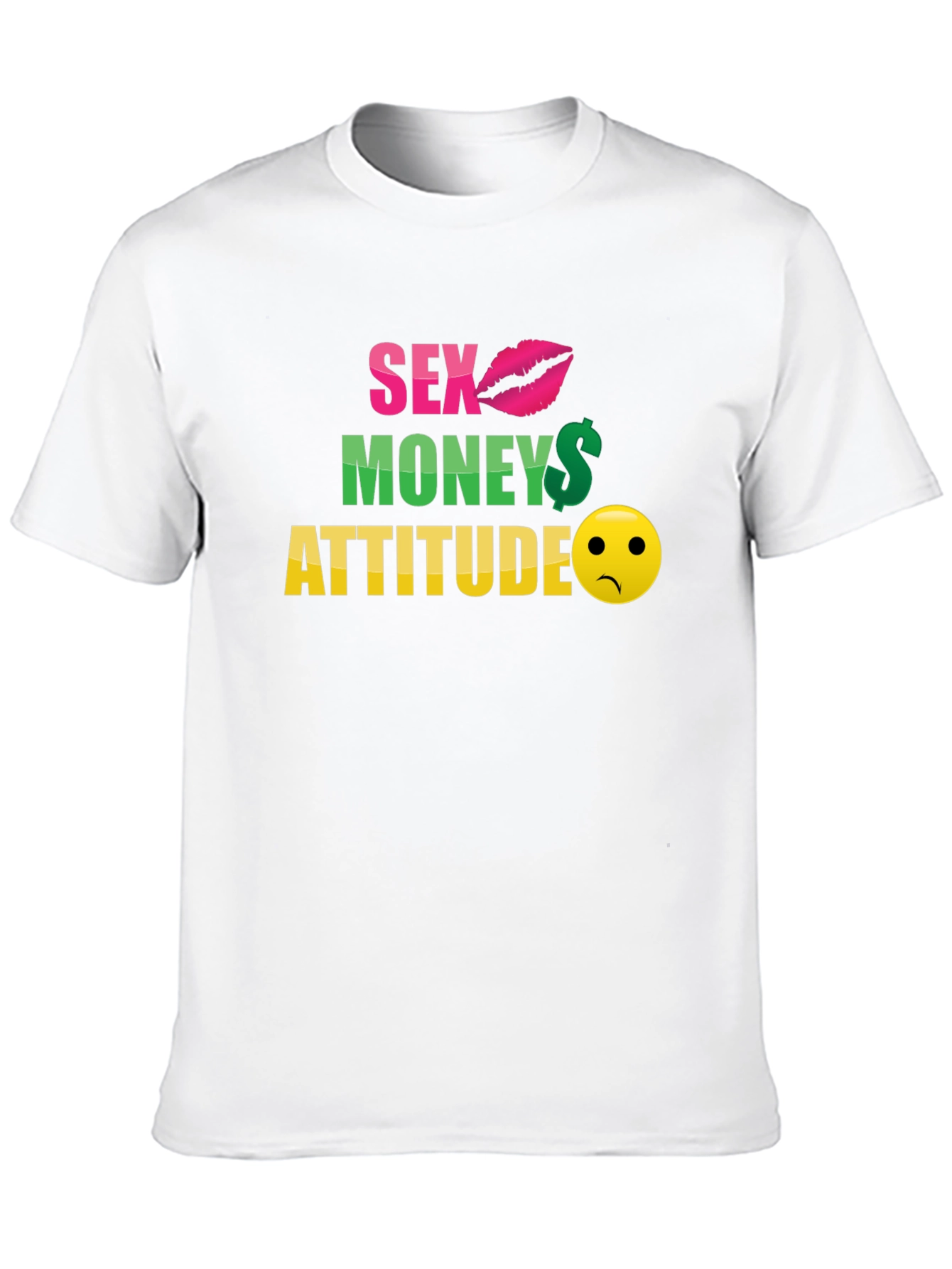 Sex Money Attitude Graphic T-Shirt