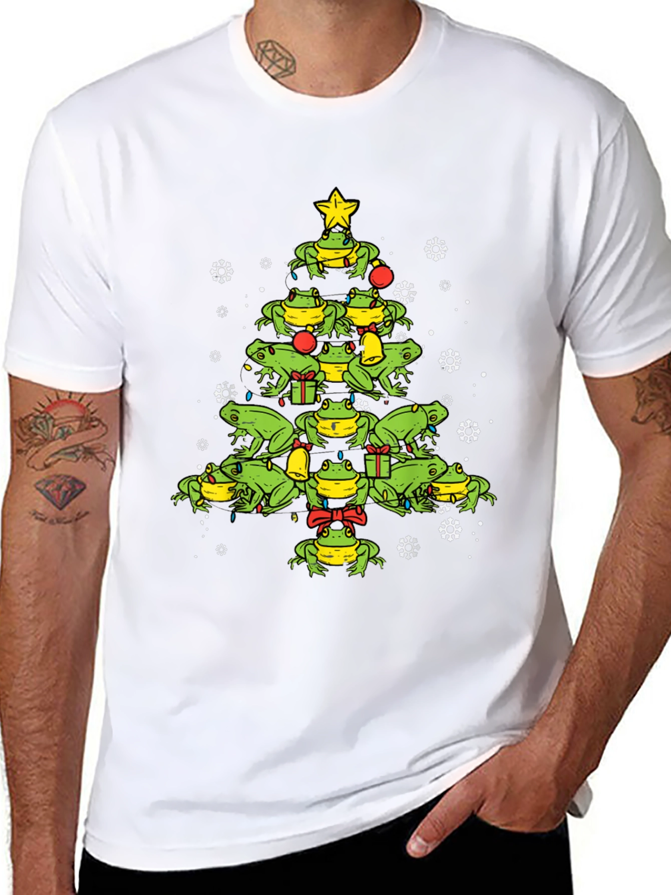 Frog Christmas Tree T-Shirt - Holiday Apparel
