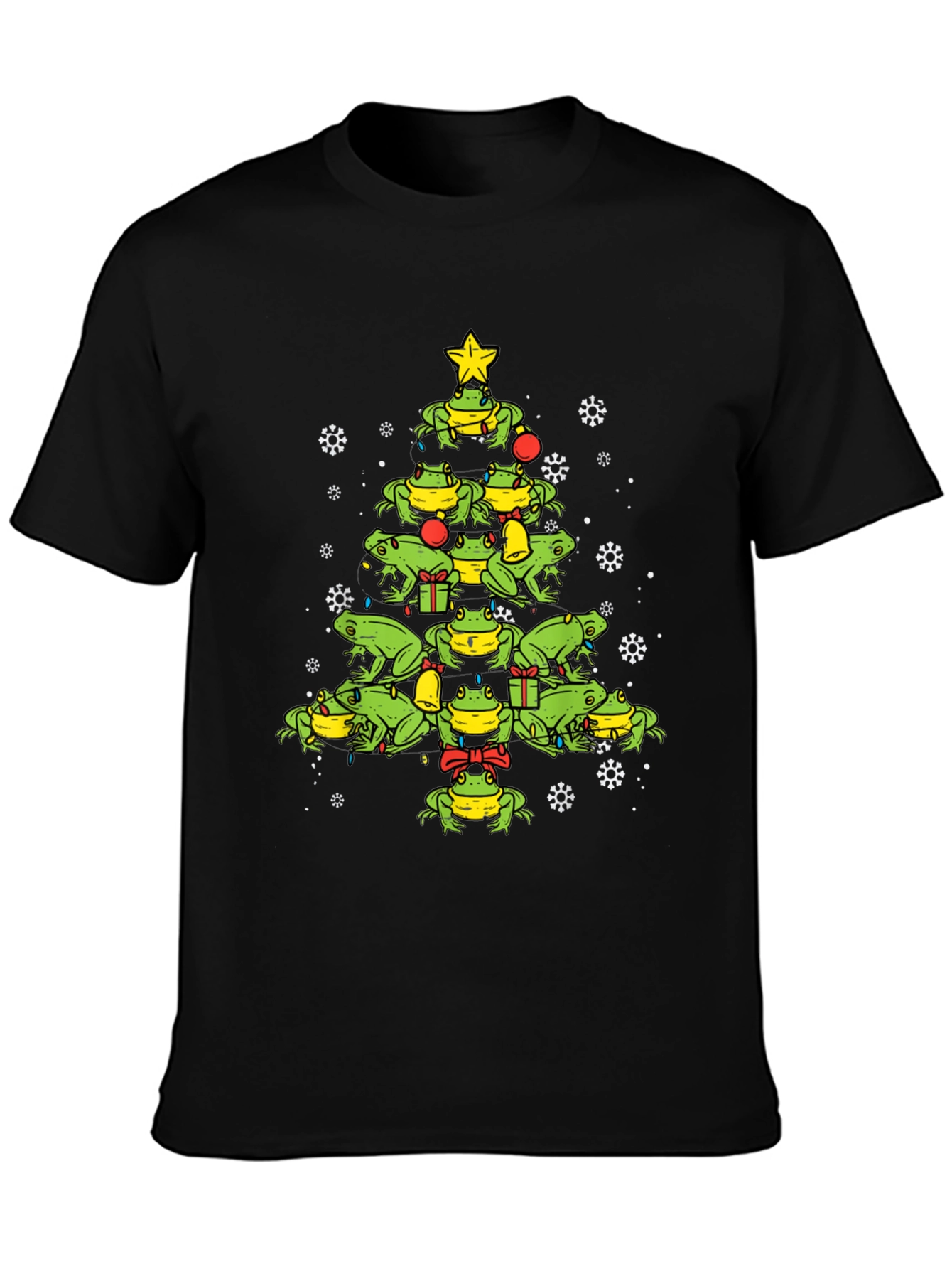 Frog Christmas Tree T-Shirt - Holiday Apparel