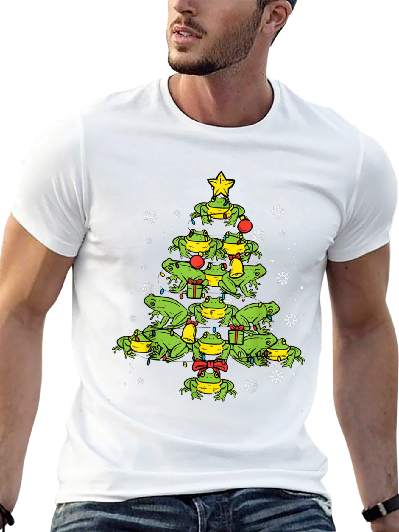 Frog Christmas Tree T-Shirt - Holiday Apparel