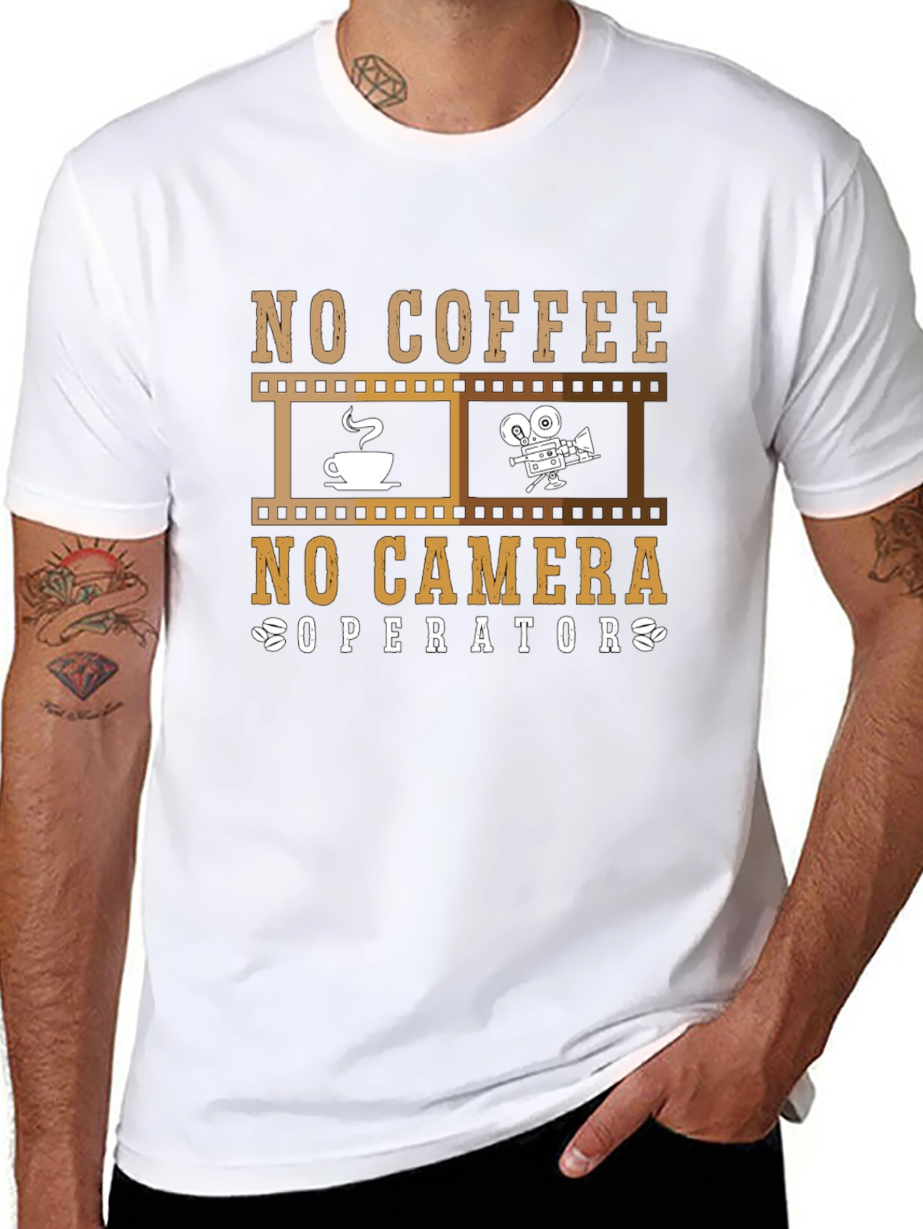 No Coffee No Camera Operator T-Shirt