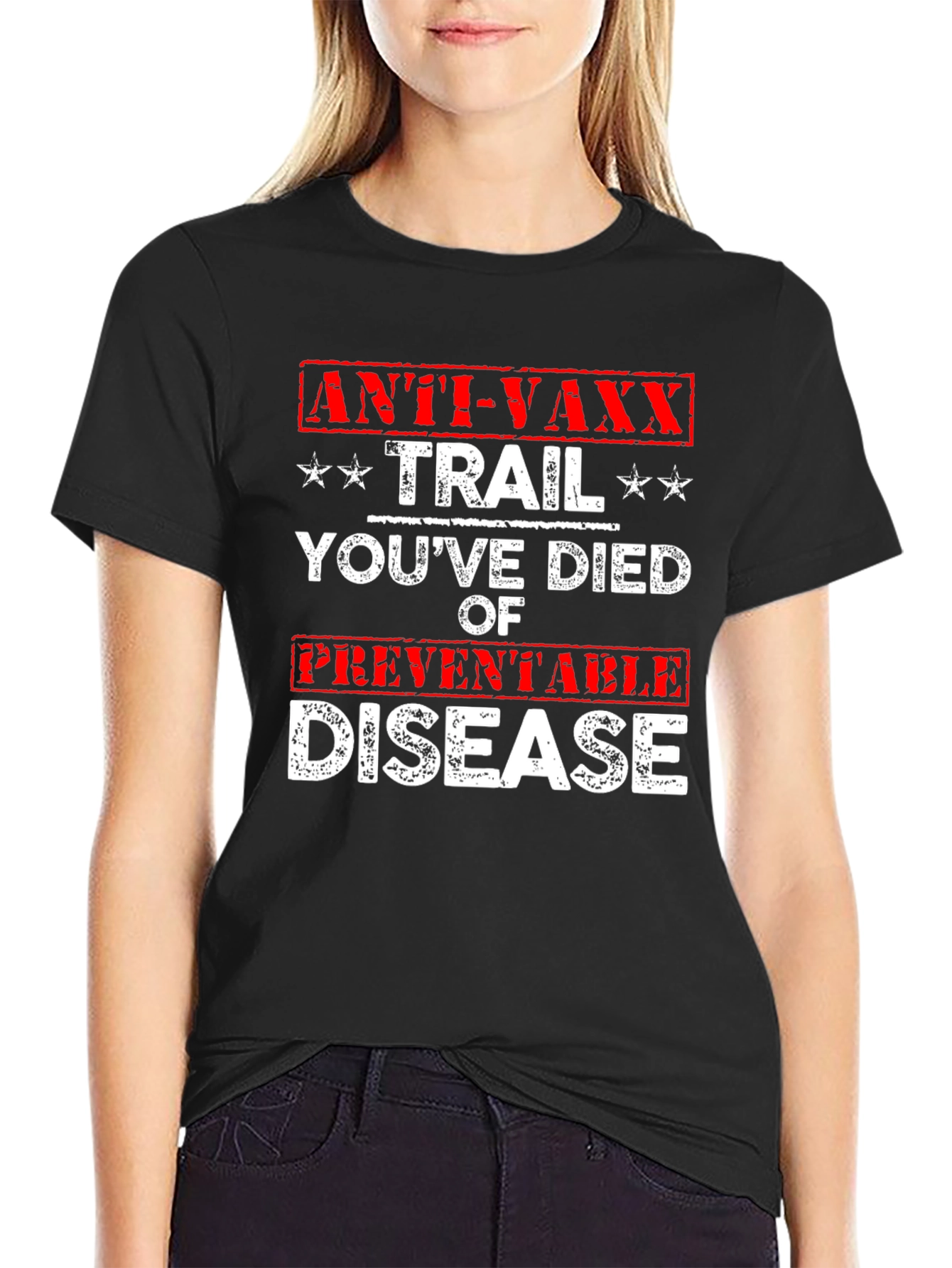 Anti-Vaxx Trail T-Shirt Funny Preventable Disease Tee