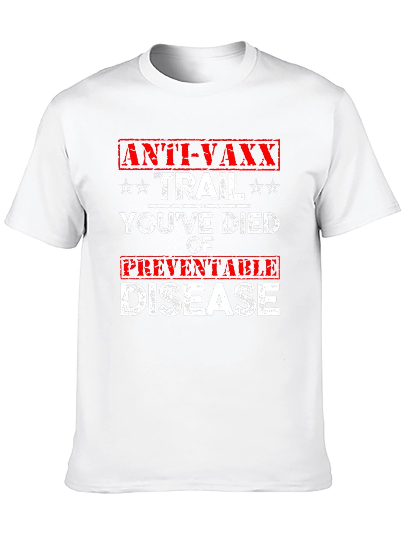 Anti-Vaxx Trail T-Shirt Funny Preventable Disease Tee