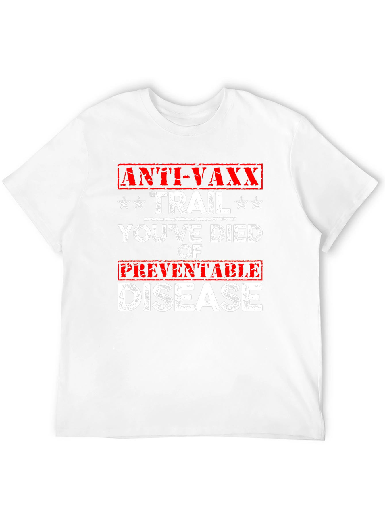 Anti-Vaxx Trail T-Shirt Funny Preventable Disease Tee