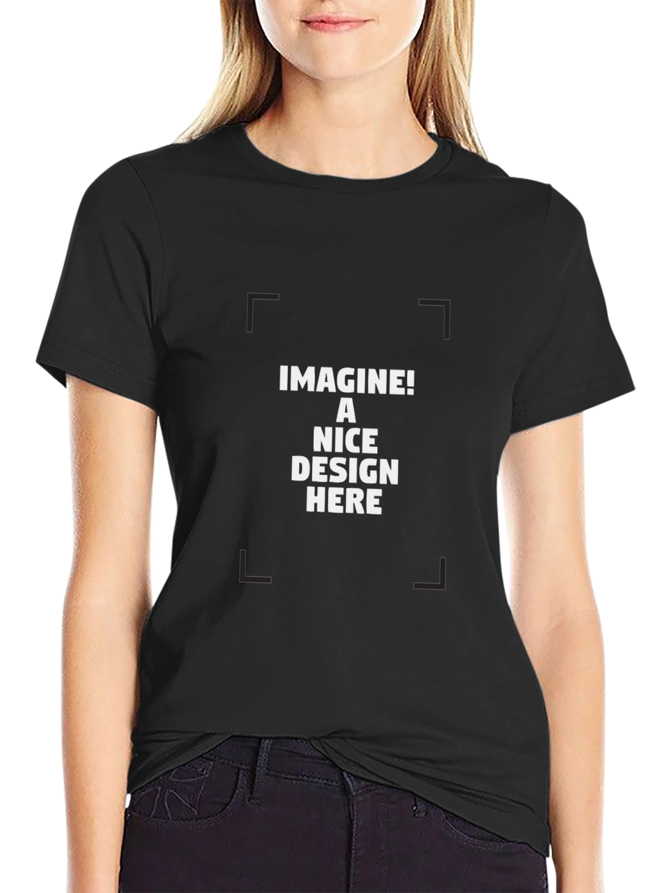 Classic Black Crew Neck Tee