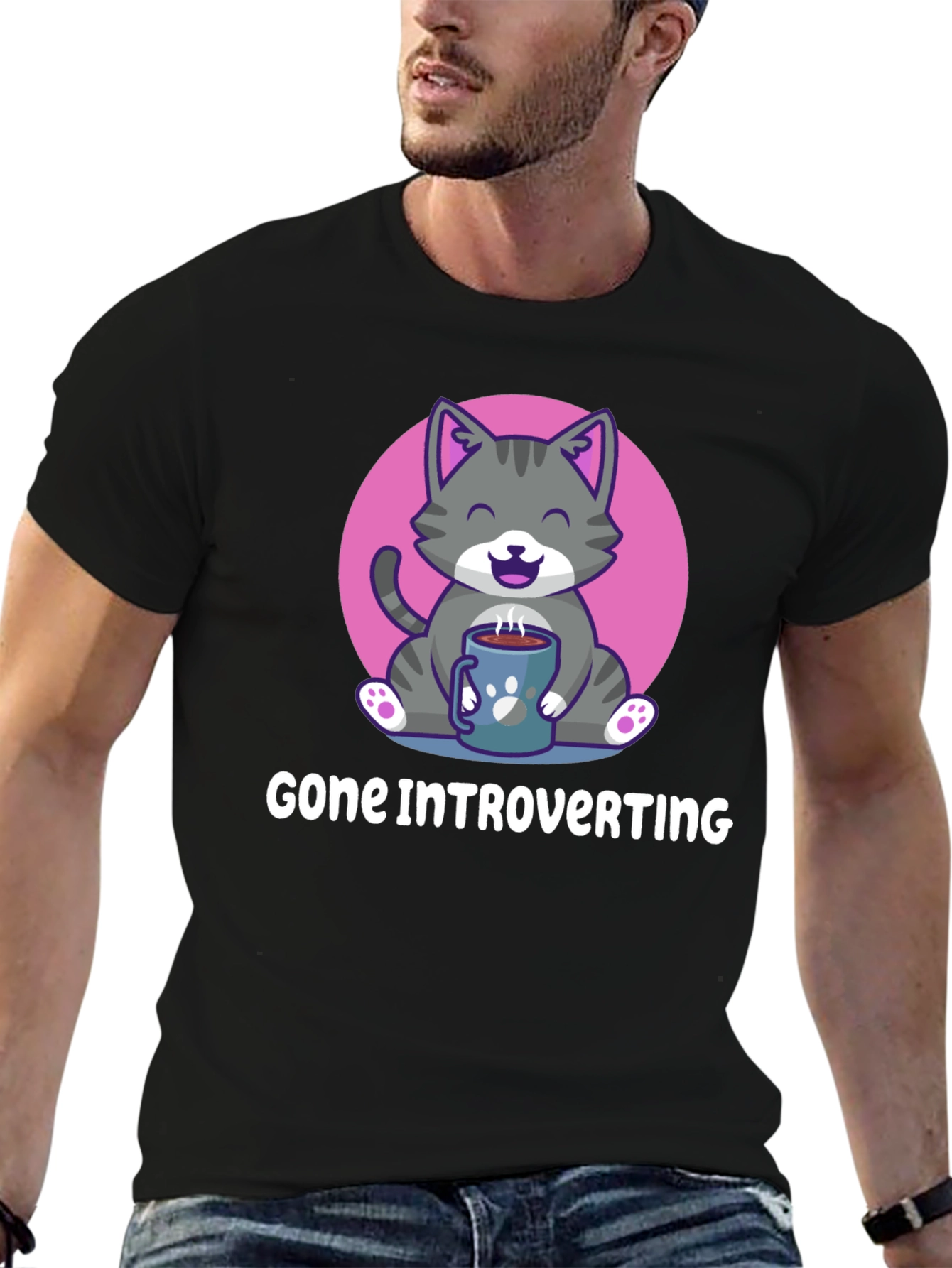 Introvert Cat T-Shirt: Cozy Comfort