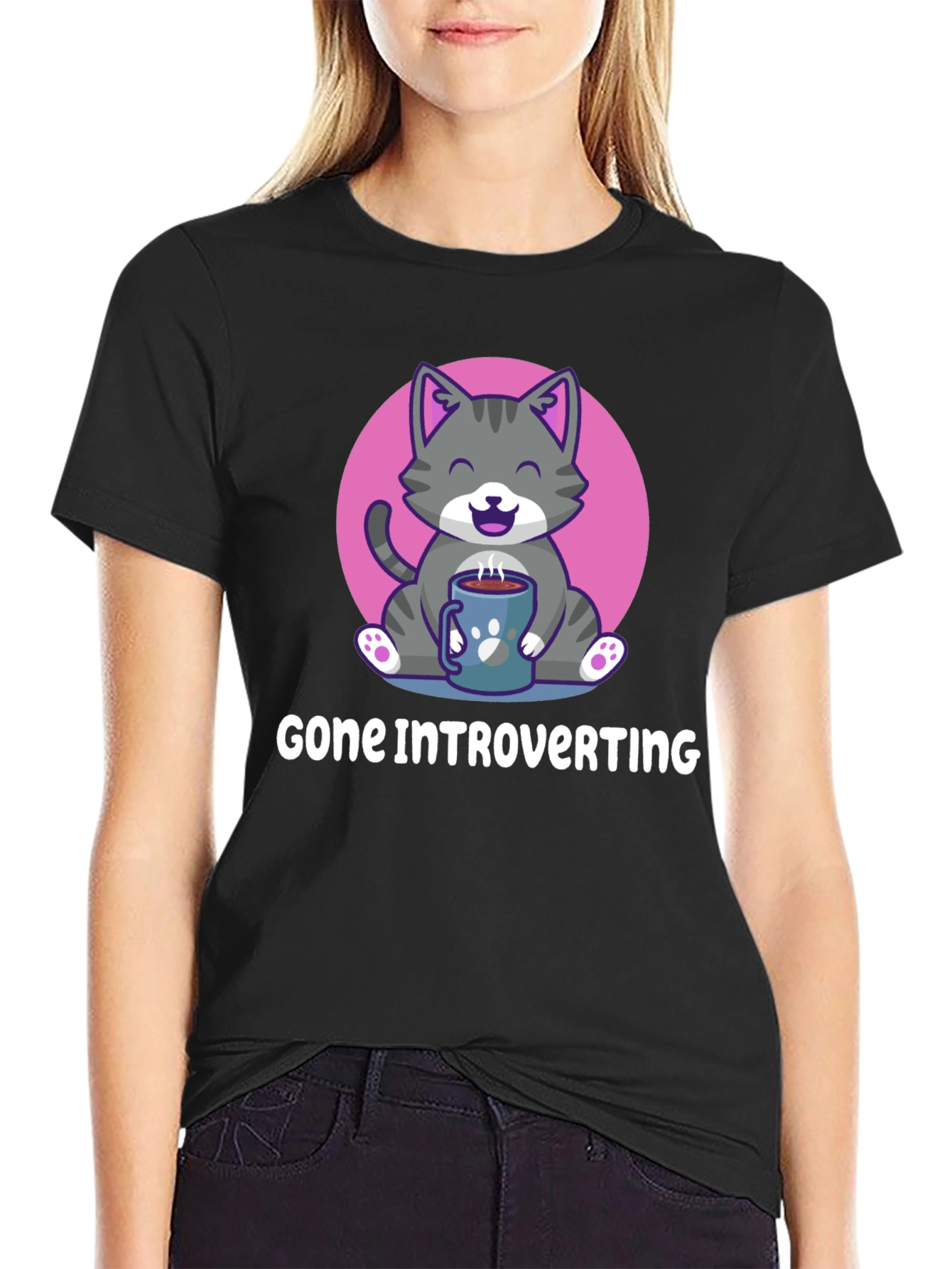 Introvert Cat T-Shirt: Cozy Comfort