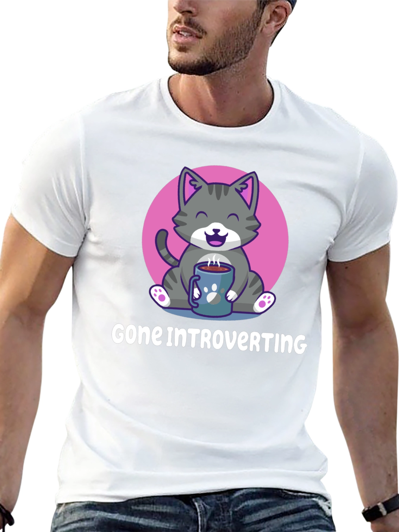 Introvert Cat T-Shirt: Cozy Comfort