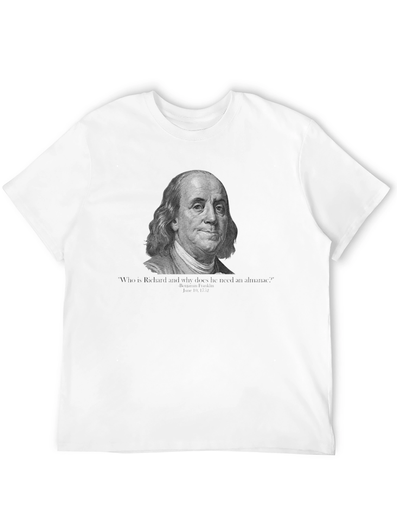 Benjamin Franklin Quote Graphic Tee - Black