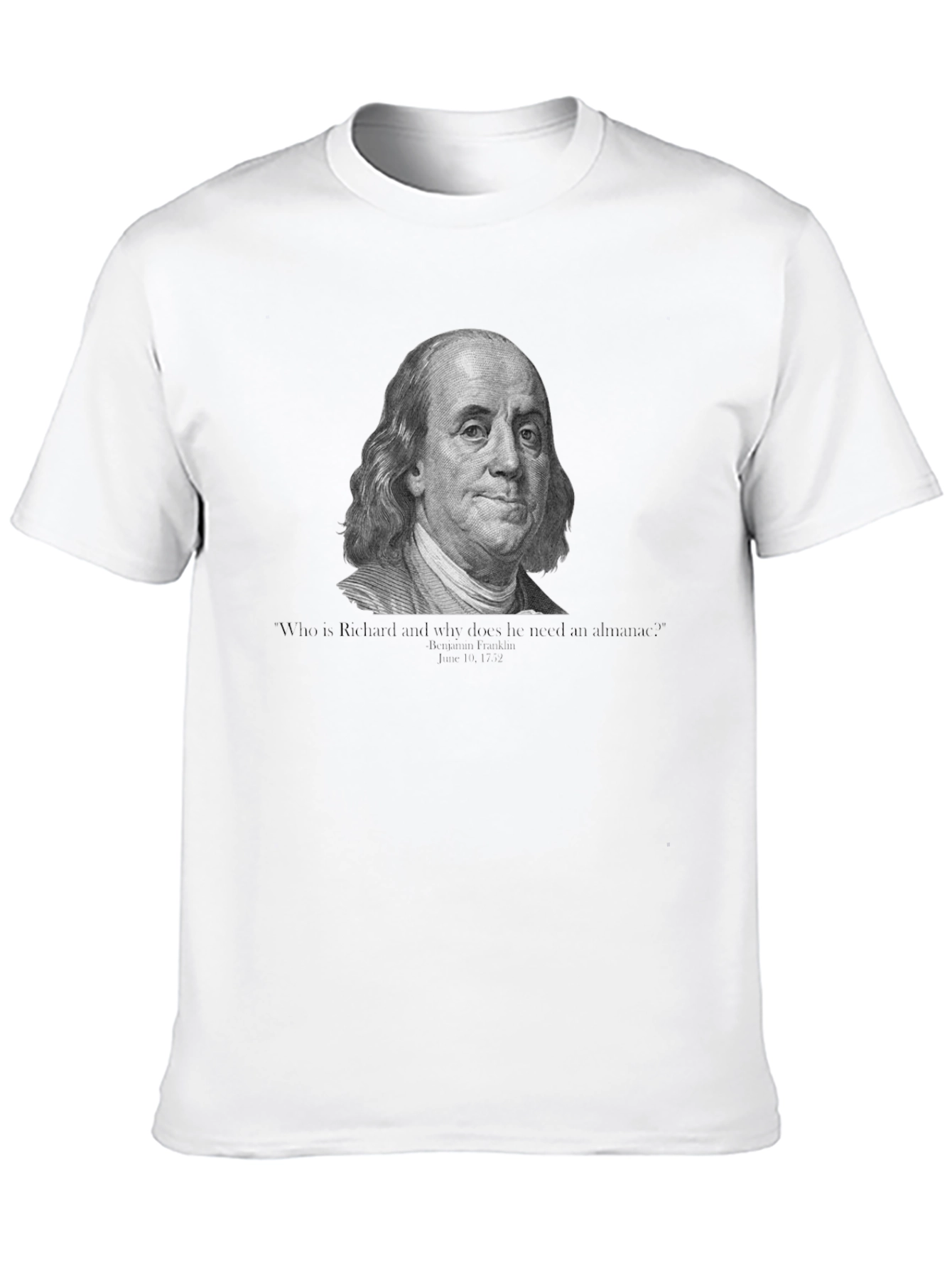 Benjamin Franklin Quote Graphic Tee - Black