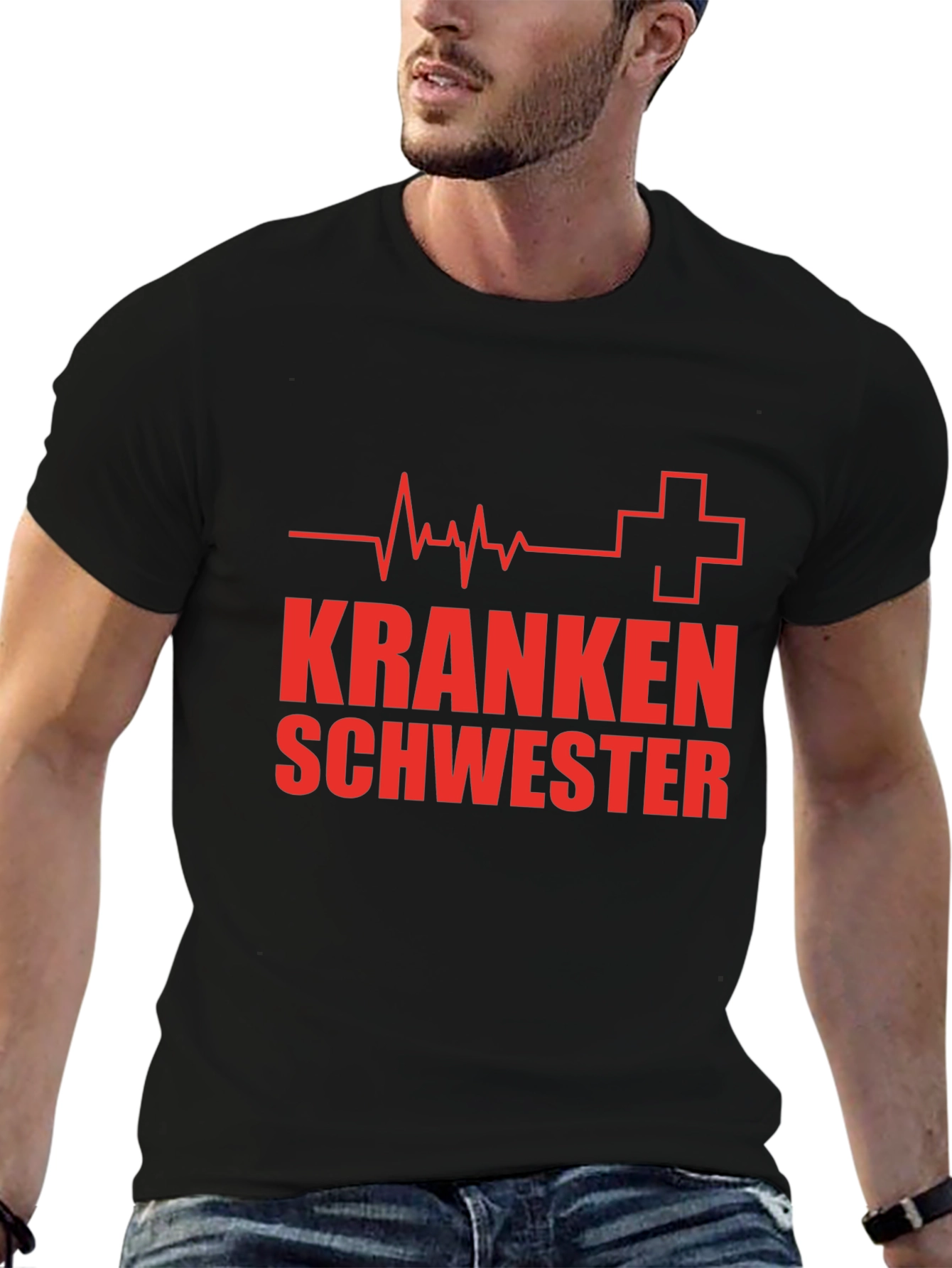 Krankenschwester Black T-Shirt Nurse Gift