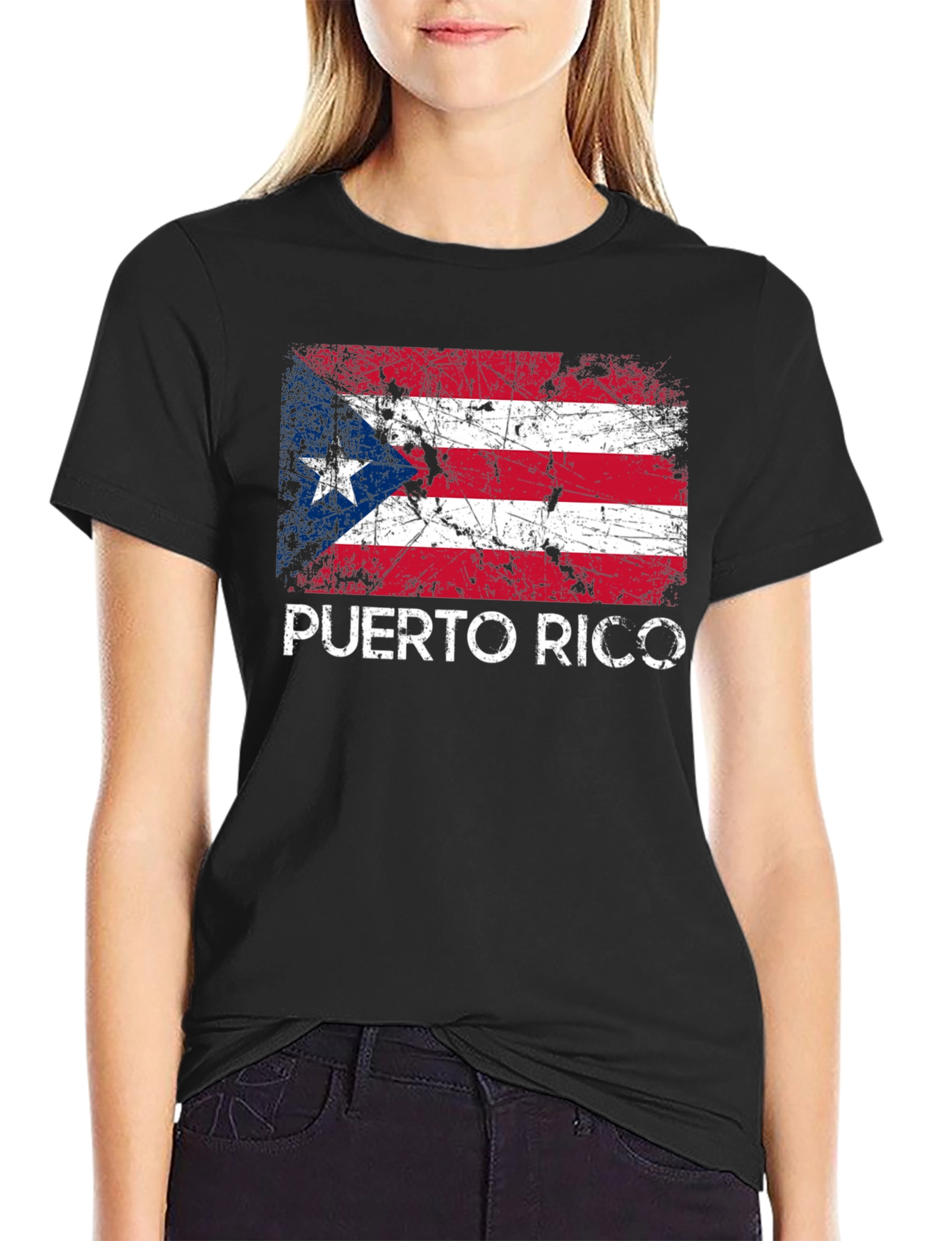 Puerto Rico Flag T-Shirt - Distressed Graphic Tee