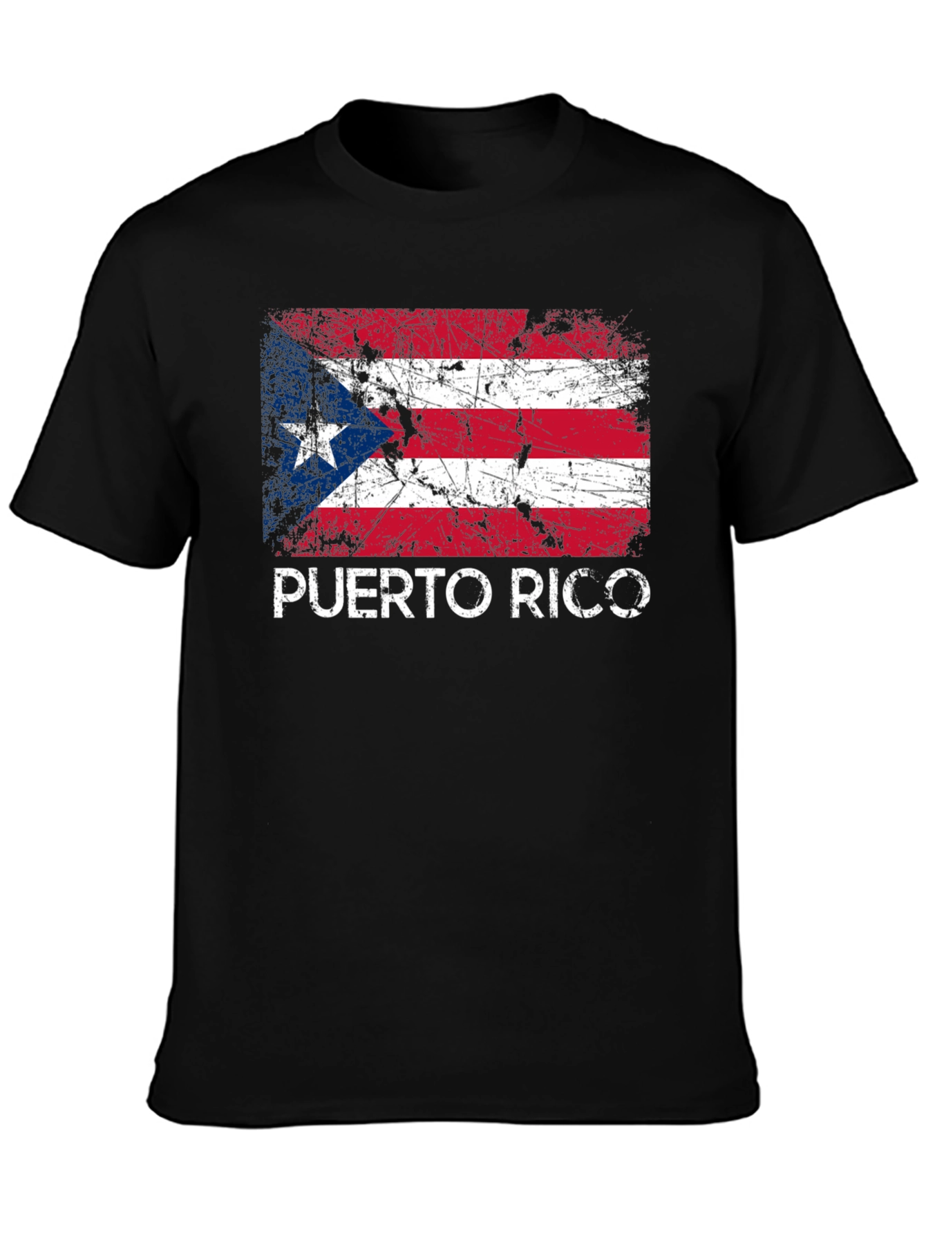 Puerto Rico Flag T-Shirt - Distressed Graphic Tee