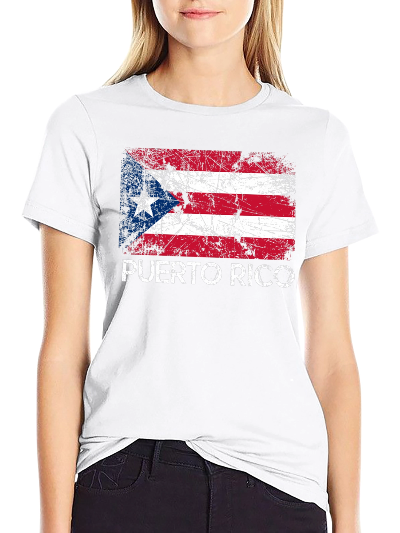 Puerto Rico Flag T-Shirt - Distressed Graphic Tee