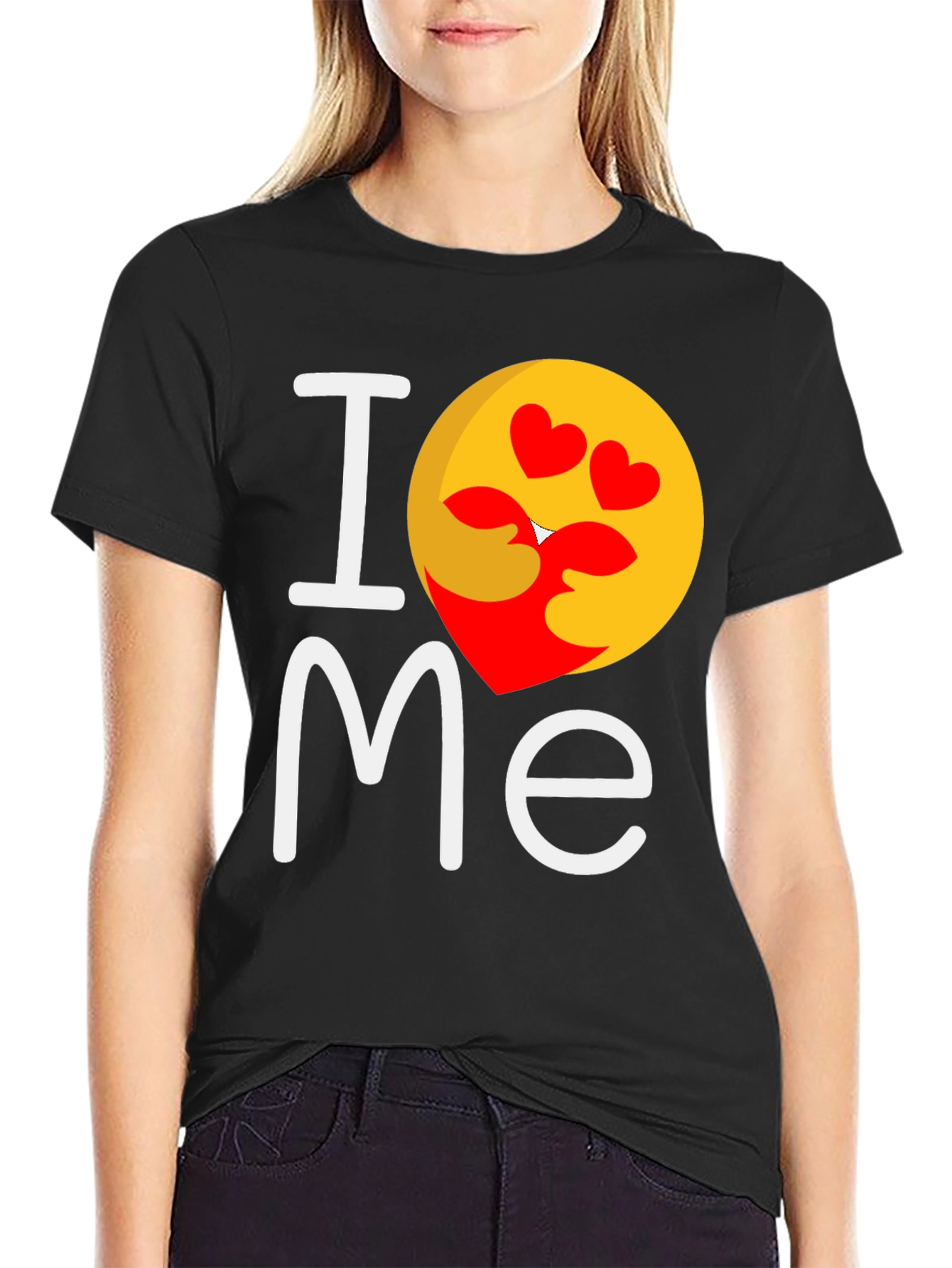 I Heart Me Graphic T-Shirt - Trendy Emoji Design