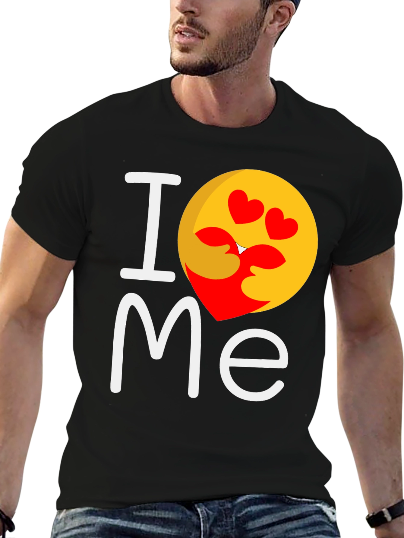 I Heart Me Graphic T-Shirt - Trendy Emoji Design