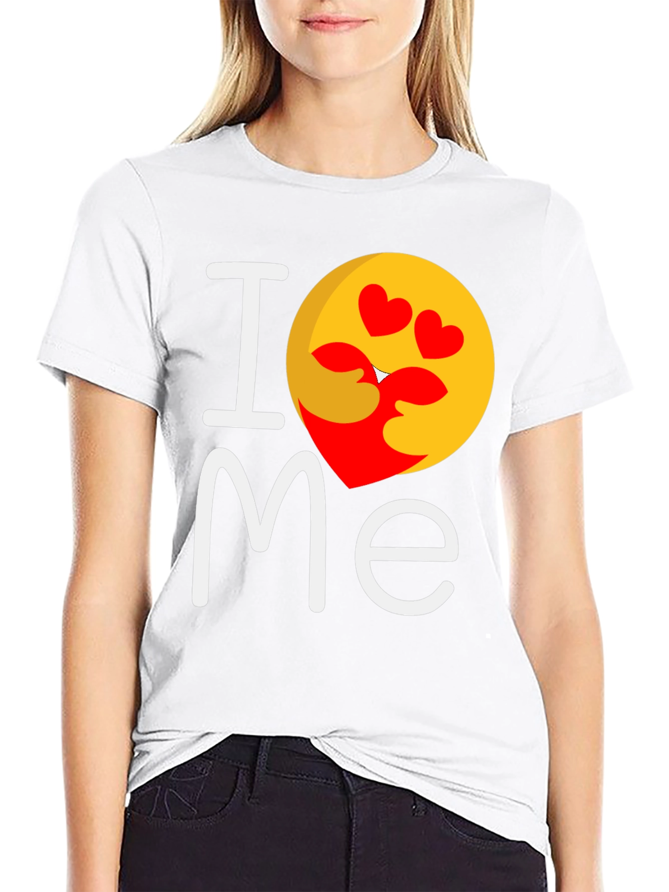 I Heart Me Graphic T-Shirt - Trendy Emoji Design