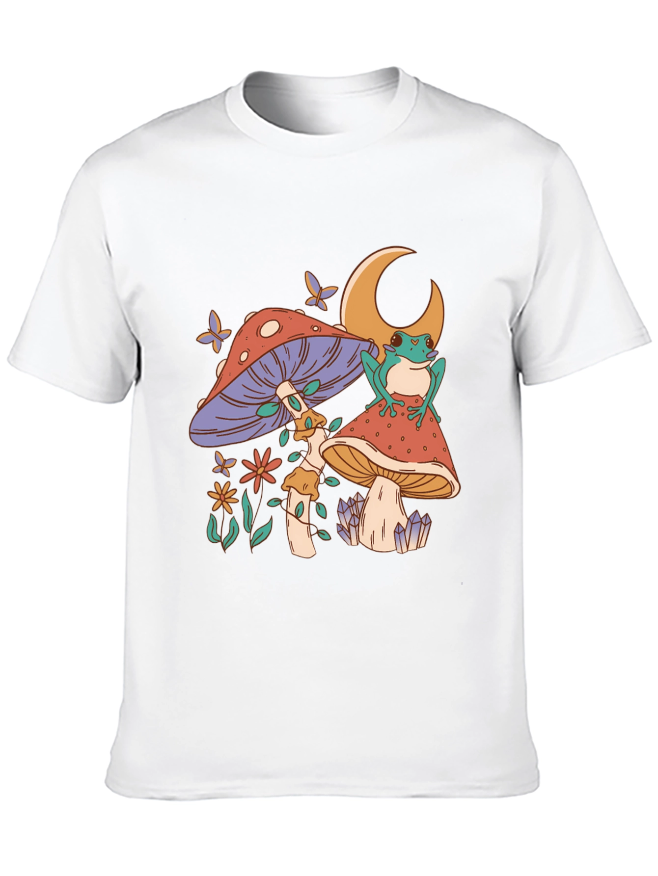 Mushroom Frog Tee - Black Graphic T-Shirt