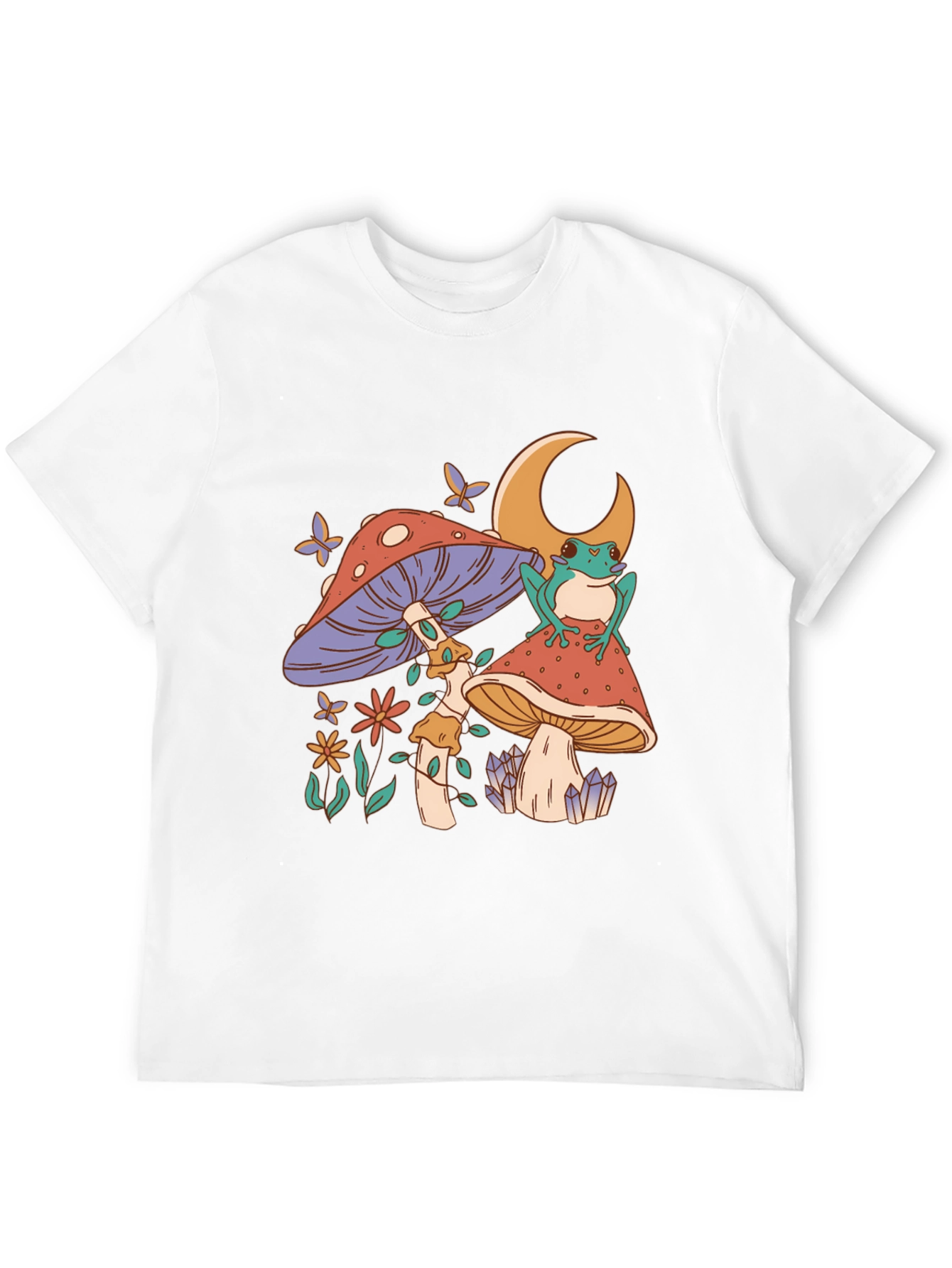 Mushroom Frog Tee - Black Graphic T-Shirt