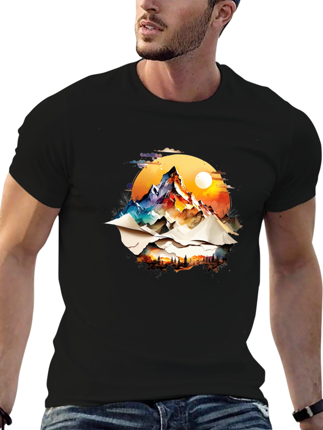 Mountain Graphic Black Tee