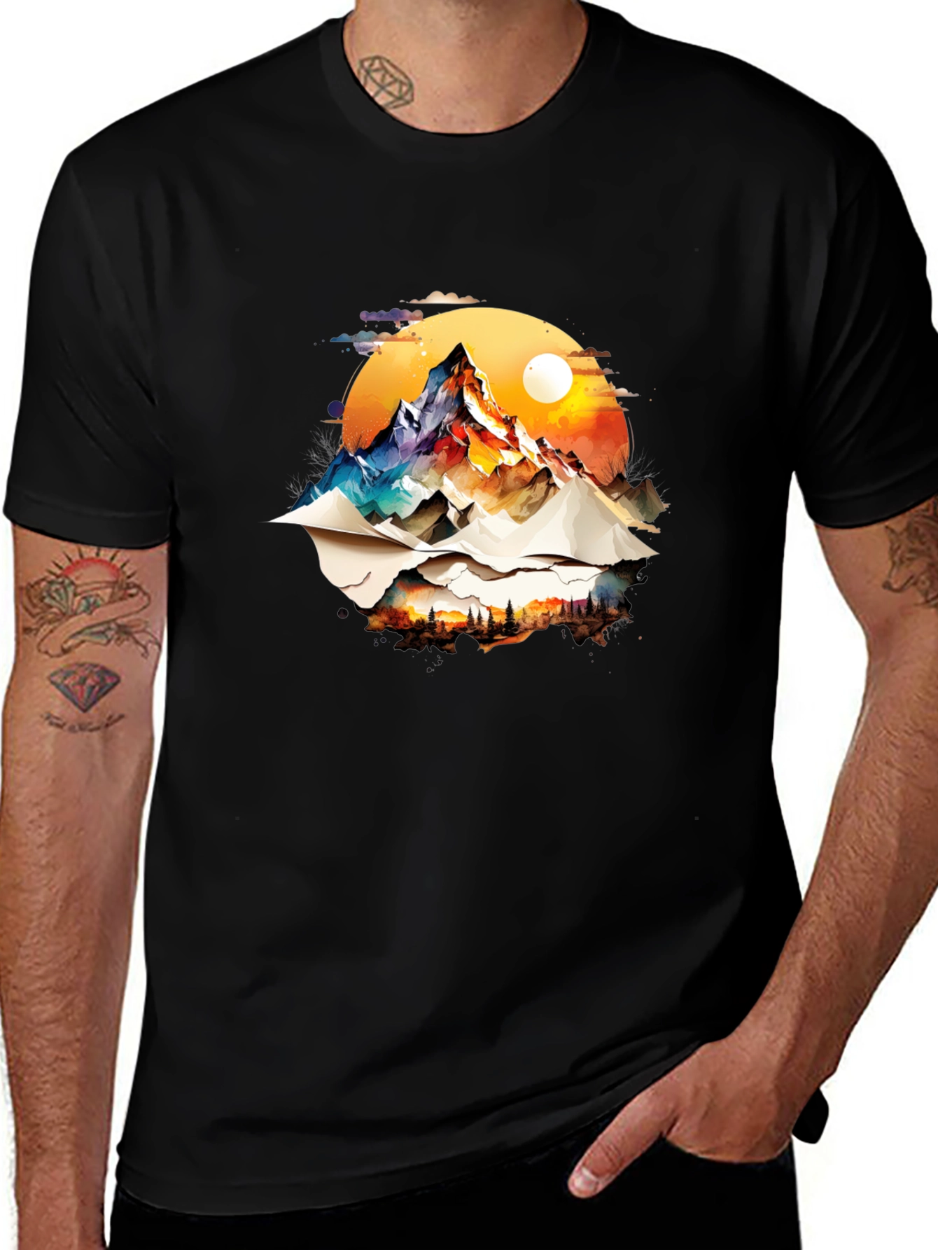 Mountain Graphic Black Tee