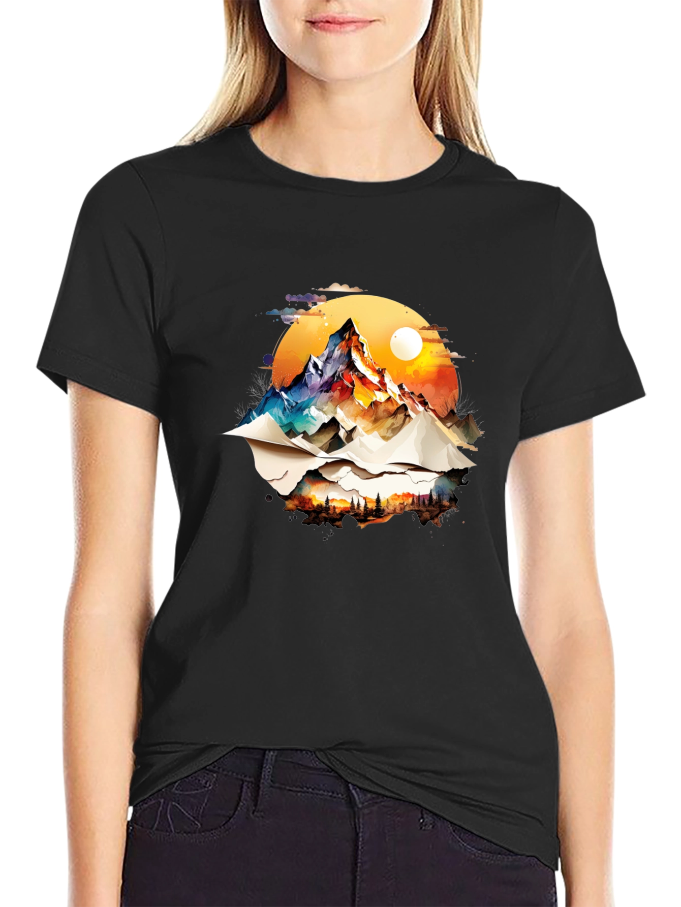Mountain Graphic Black Tee