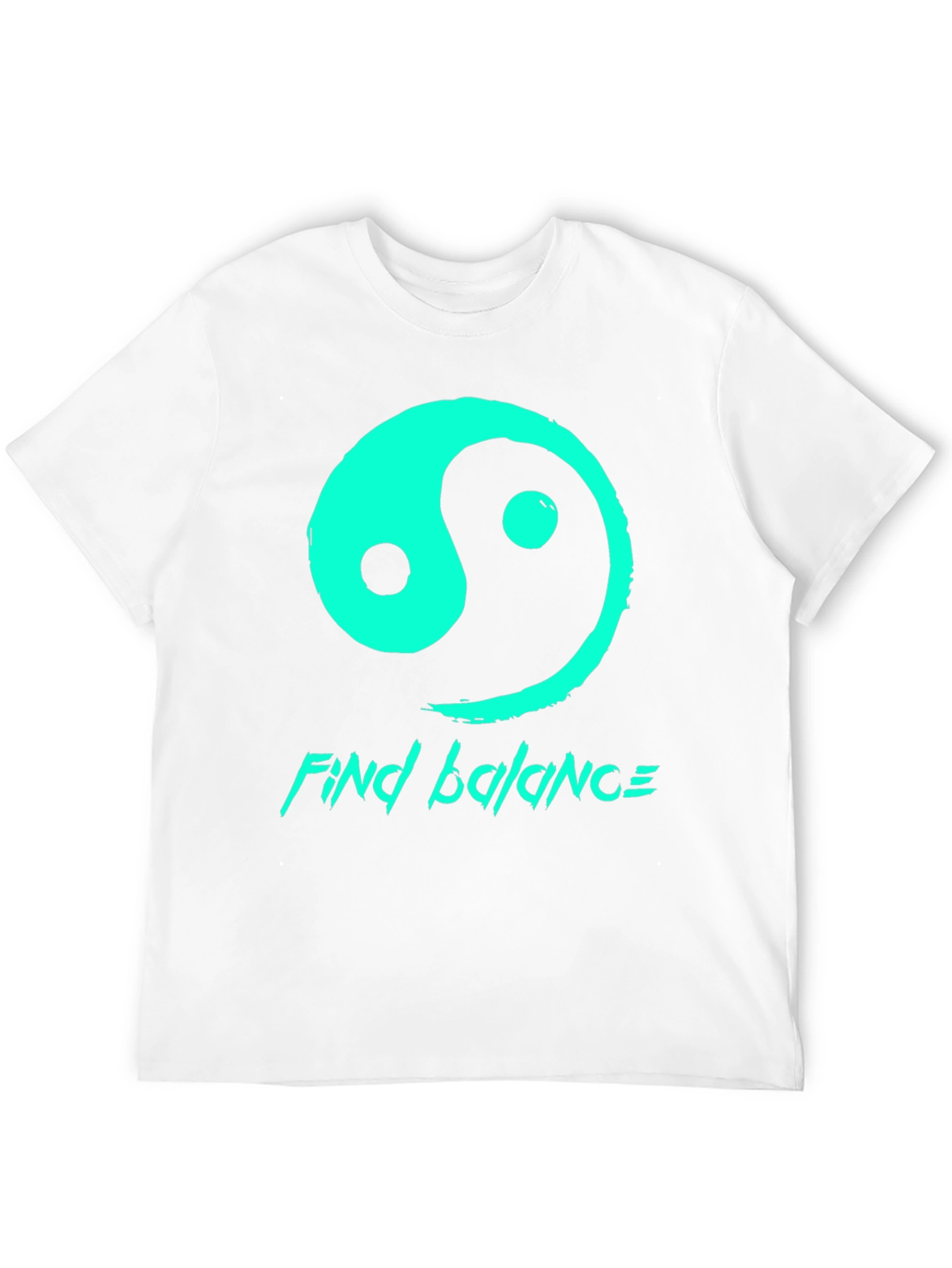 Yin Yang Find Balance Graphic T-Shirt - Black