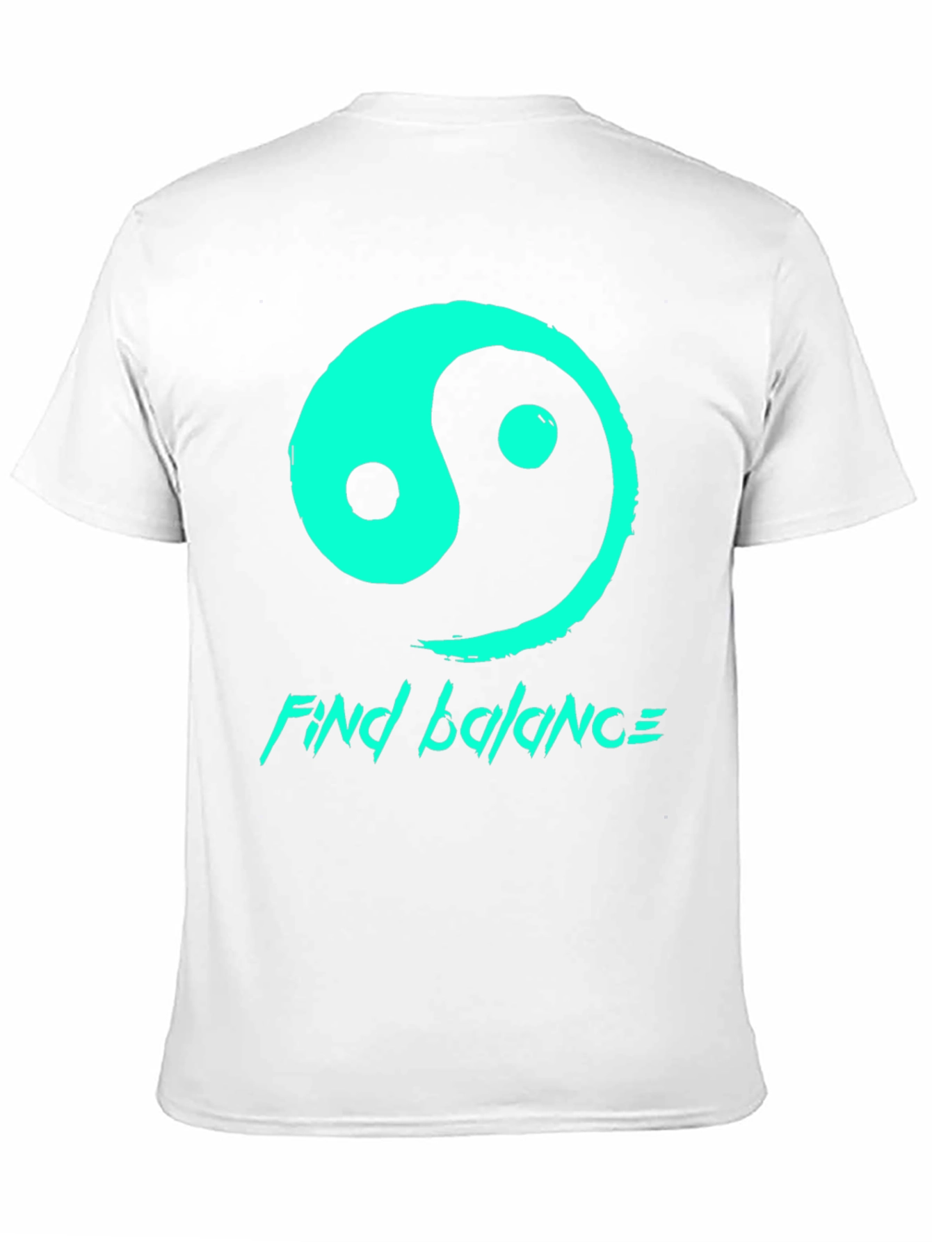 Yin Yang Find Balance Graphic T-Shirt - Black