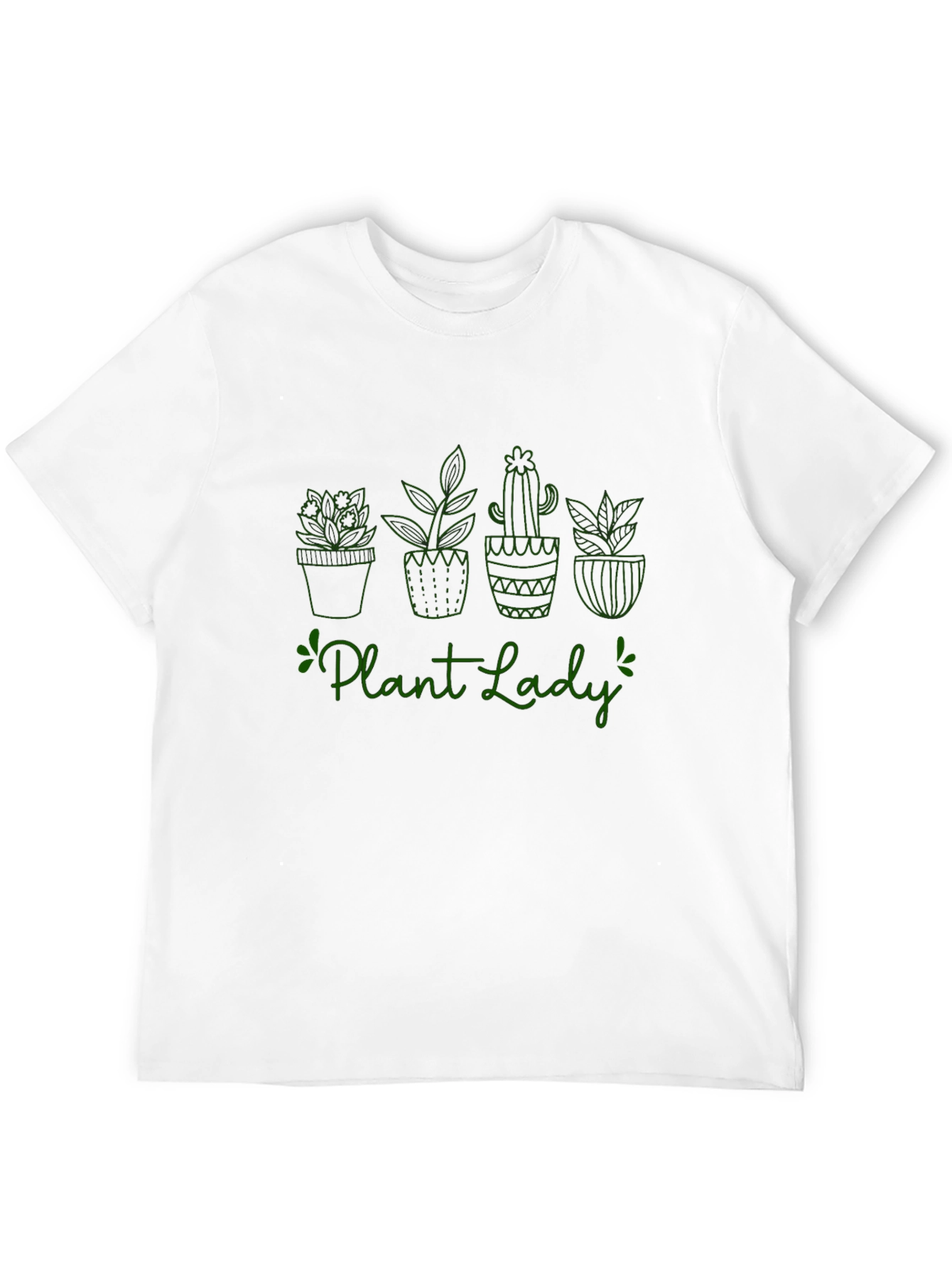 Plant Lady Graphic Tee - Black Cotton T-Shirt