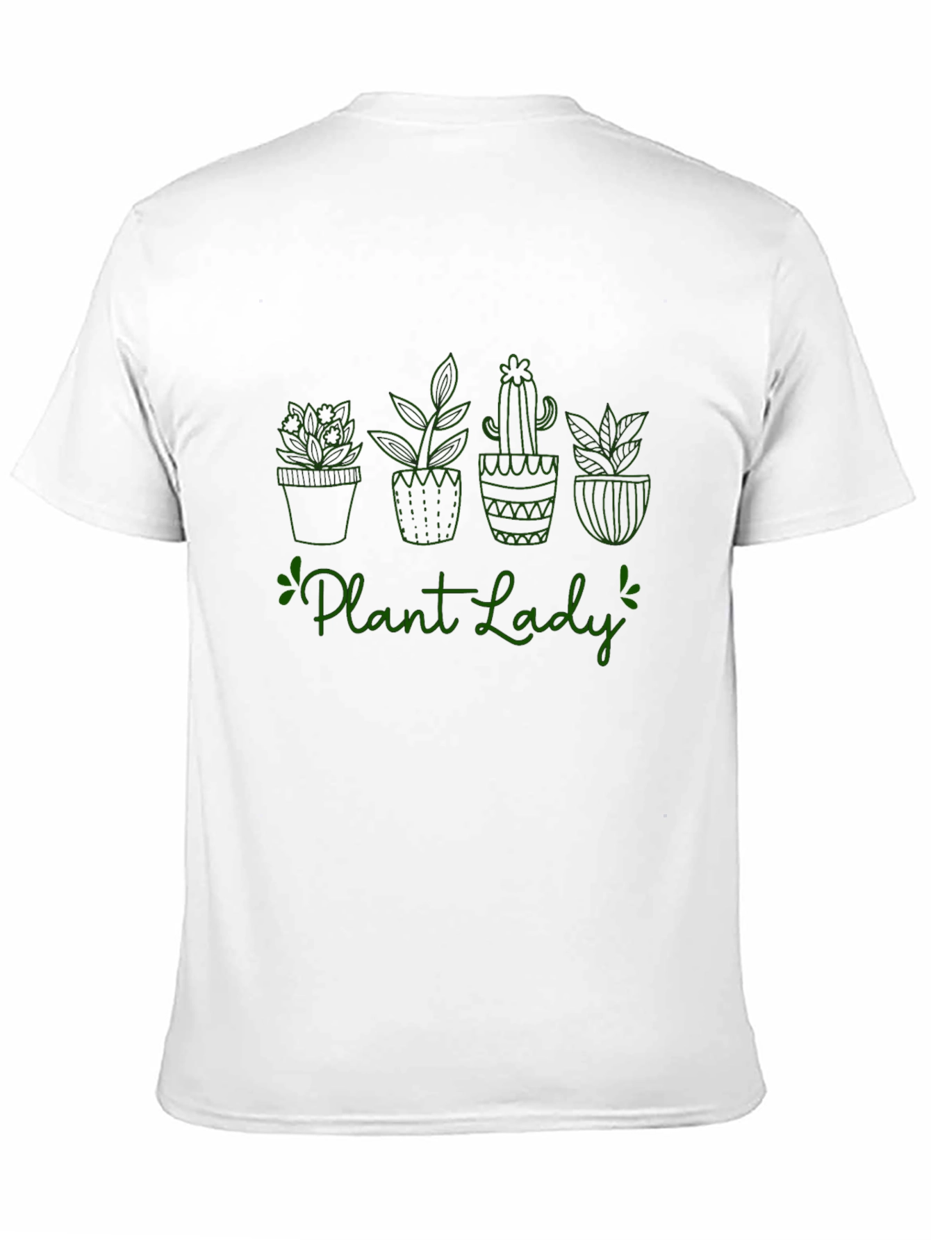 Plant Lady Graphic Tee - Black Cotton T-Shirt