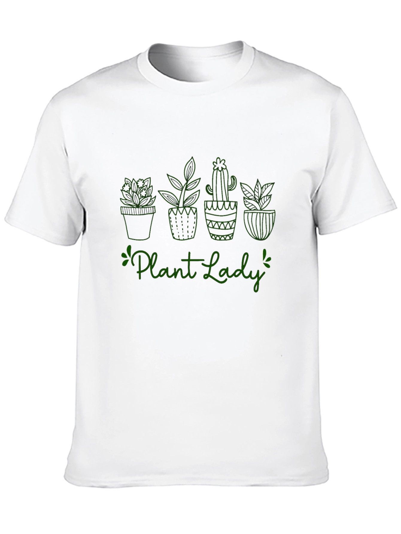 Plant Lady Graphic Tee - Black Cotton T-Shirt