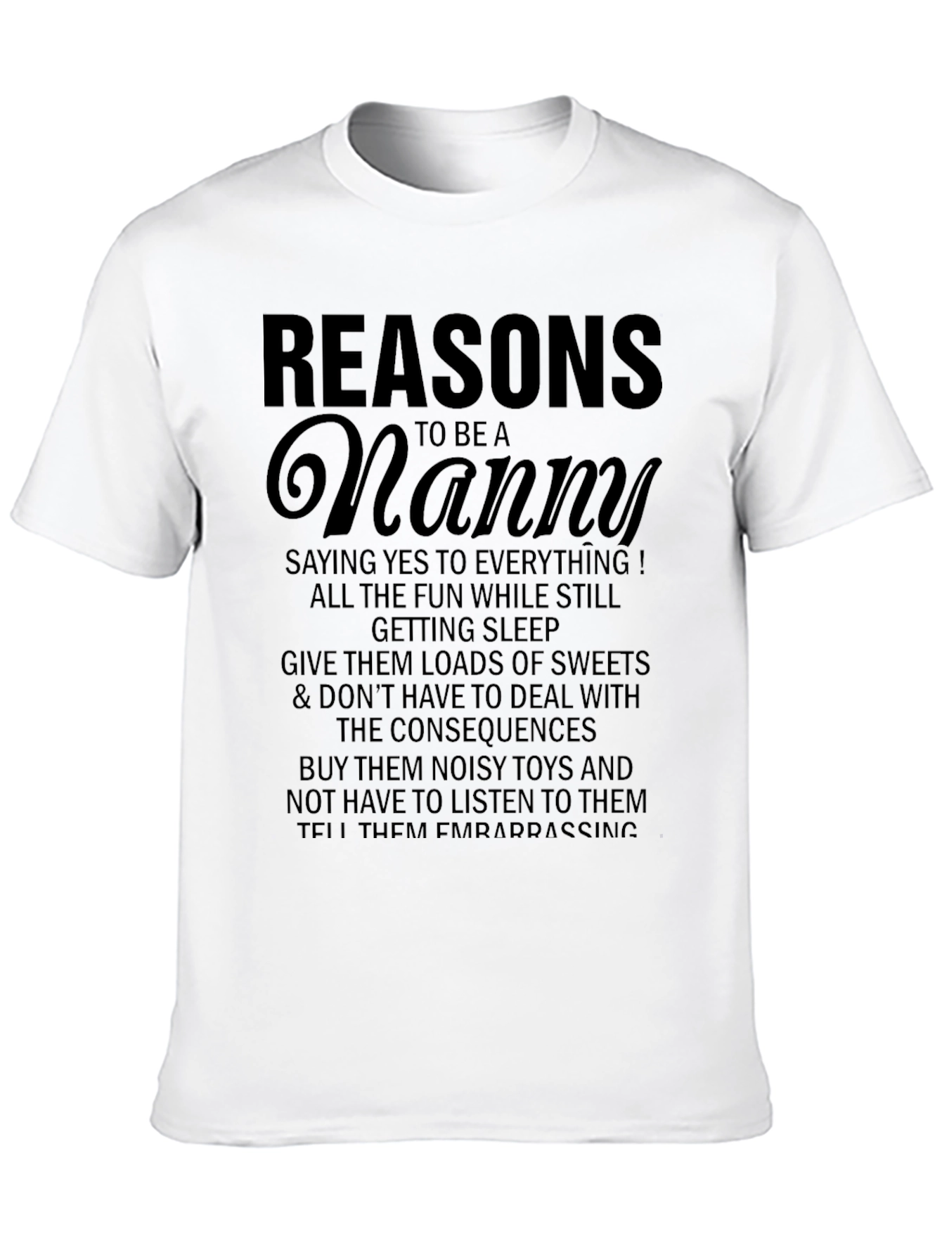 Reasons To Be A Nanny T-Shirt