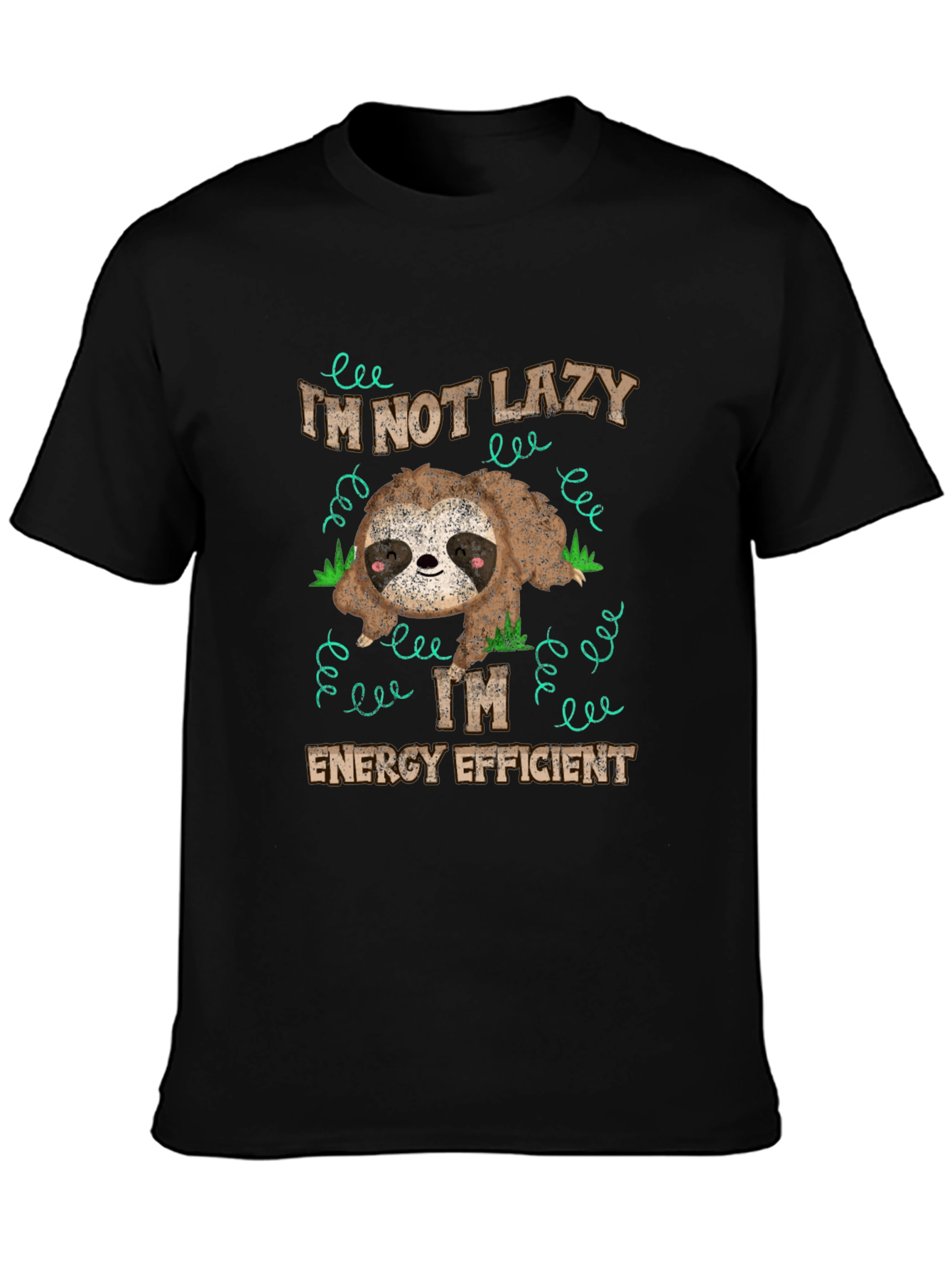 Lazy Sloth Energy Efficient Graphic T-Shirt