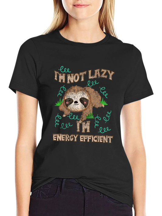 Lazy Sloth Energy Efficient Graphic T-Shirt