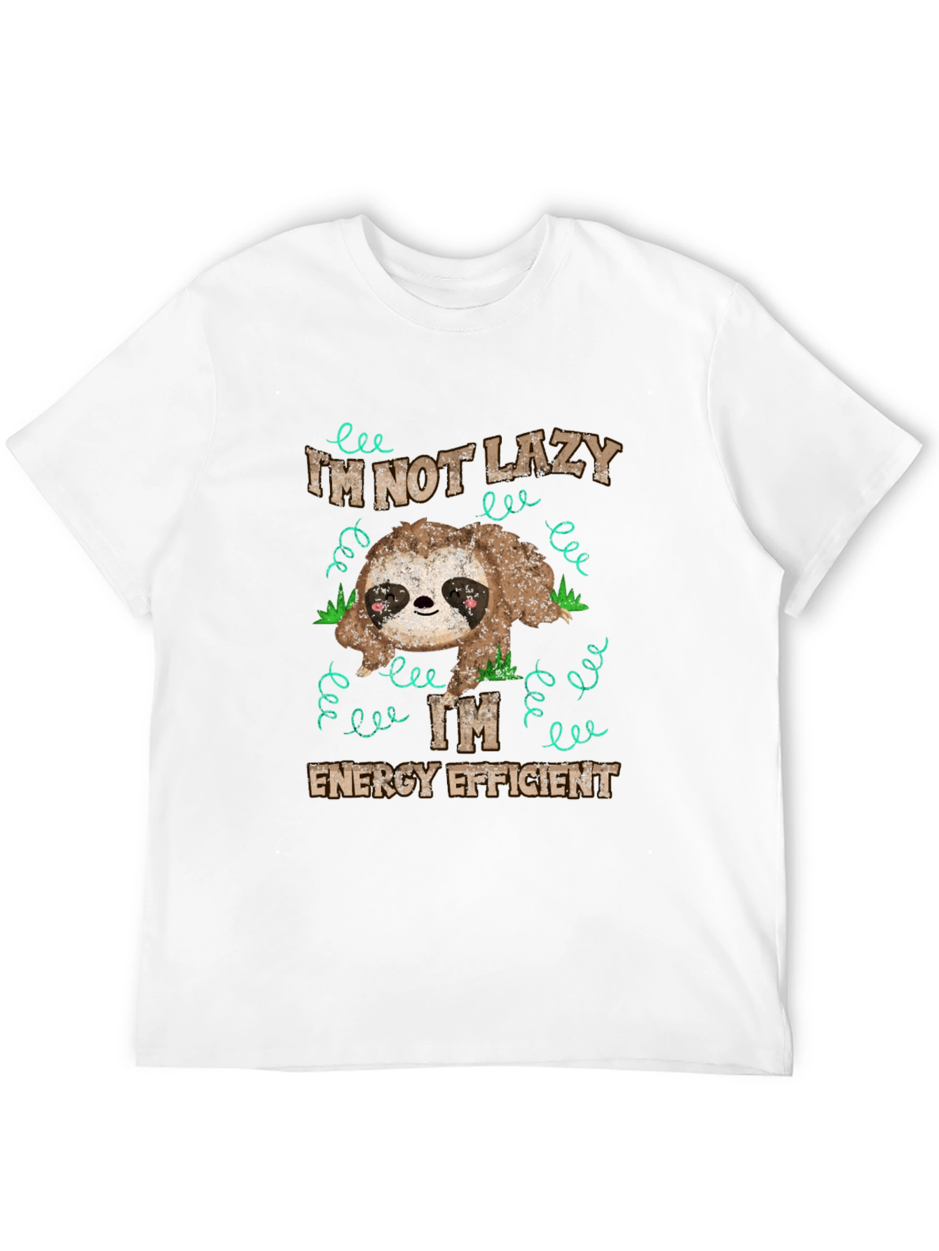 Lazy Sloth Energy Efficient Graphic T-Shirt