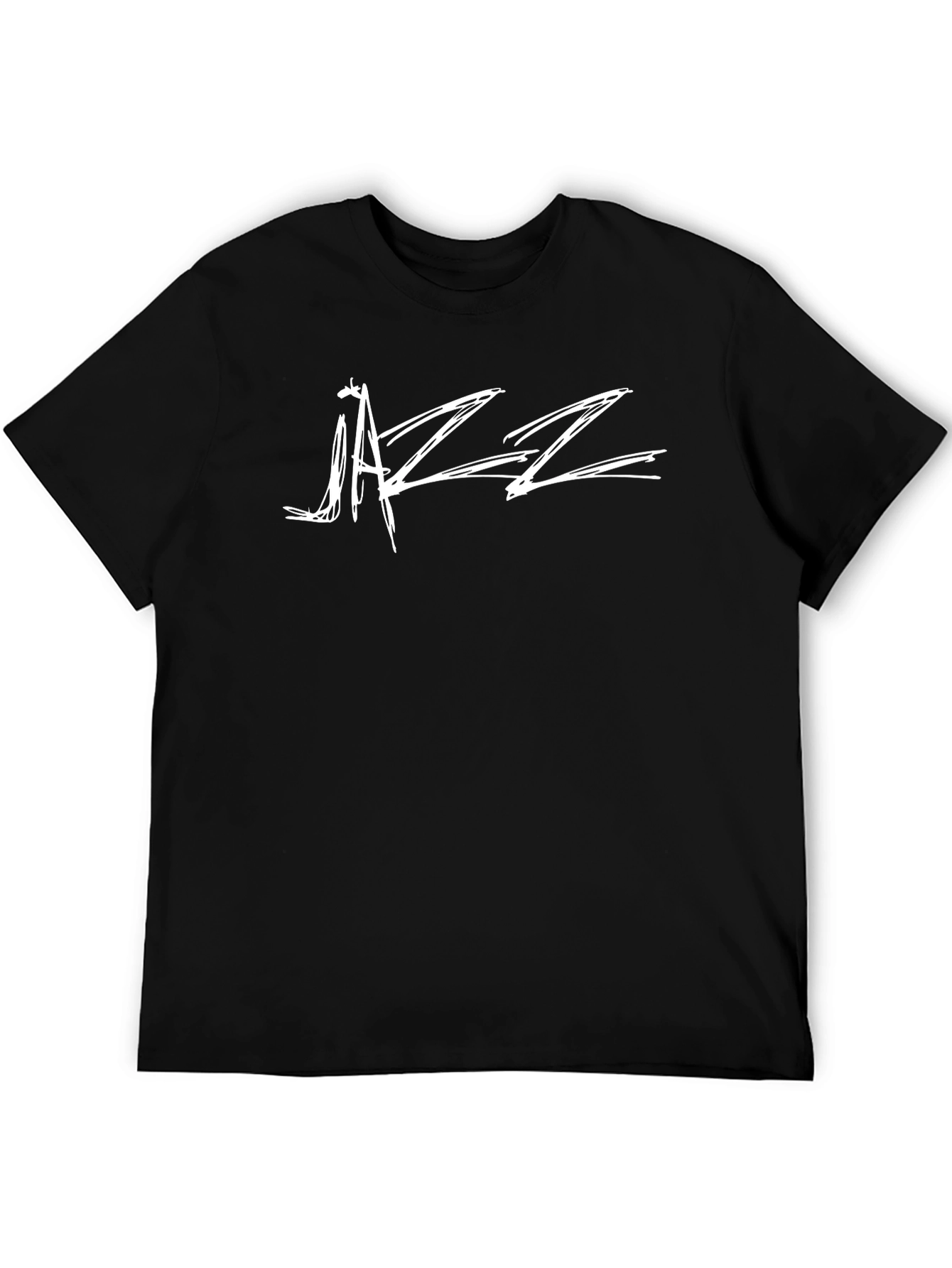 Cool Jazz Scribble Graphic Black T-Shirt