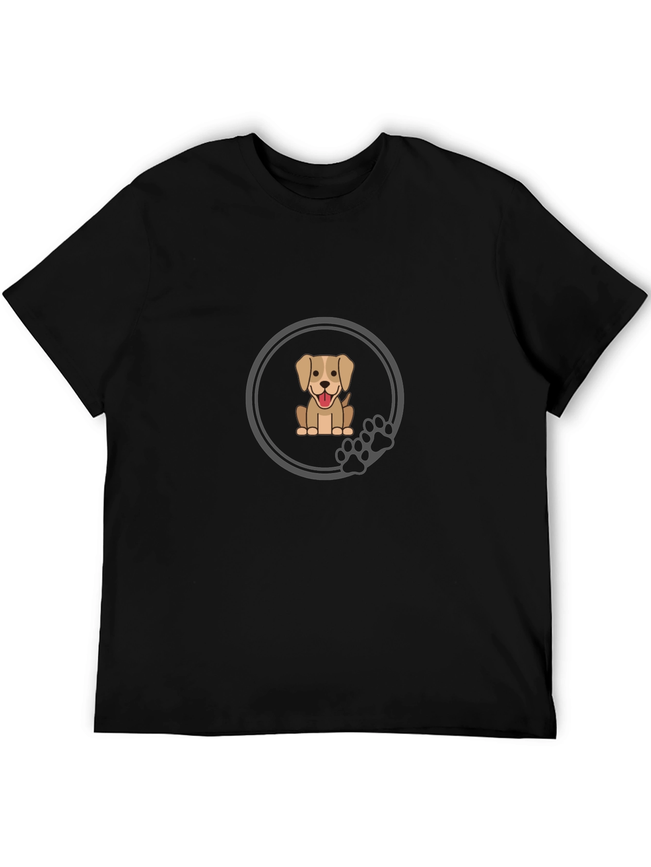 Dog Lover Black T-Shirt - Cute Puppy Graphic Tee