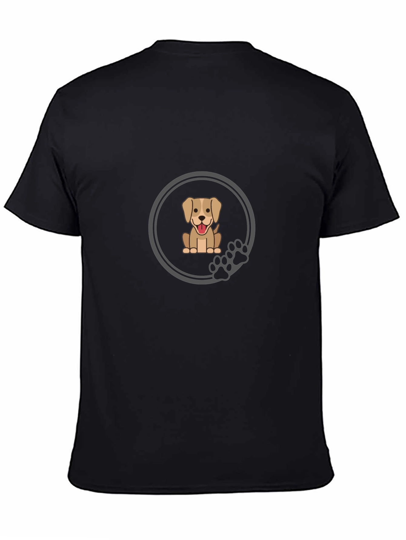 Dog Lover Black T-Shirt - Cute Puppy Graphic Tee
