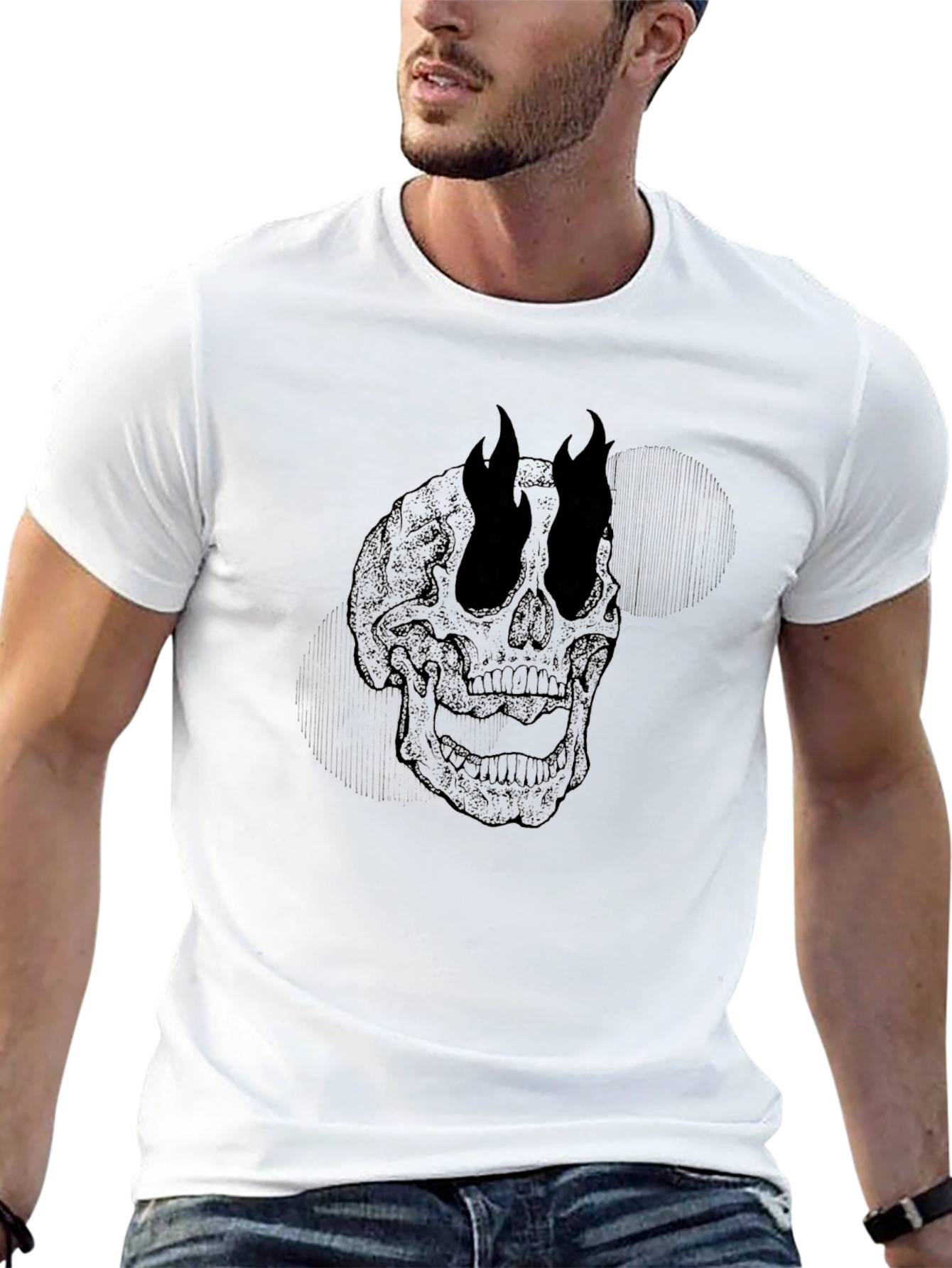 Skull Graphic T-Shirt - Mens Black Tee