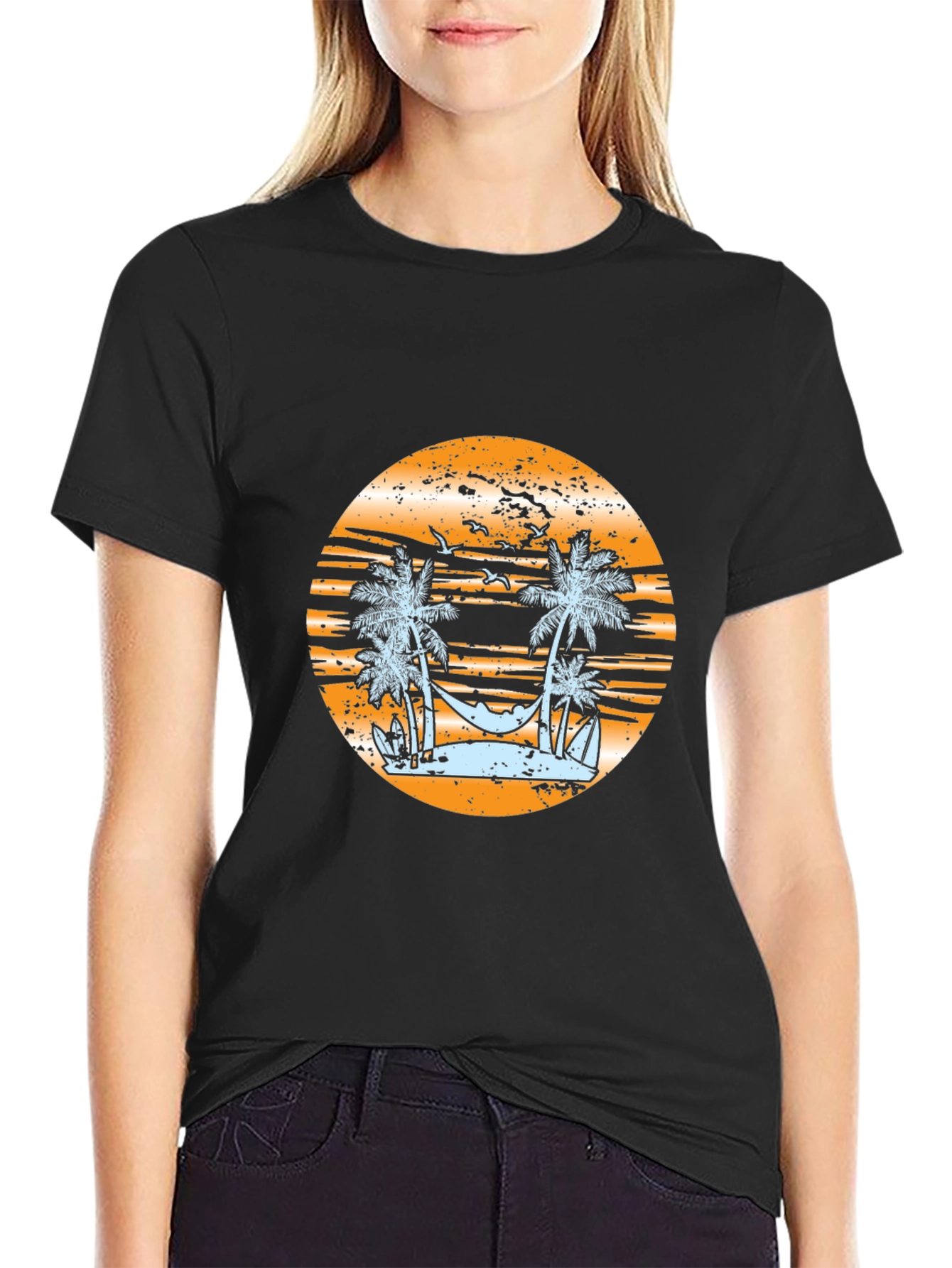 Sunset Beach Graphic T-Shirt