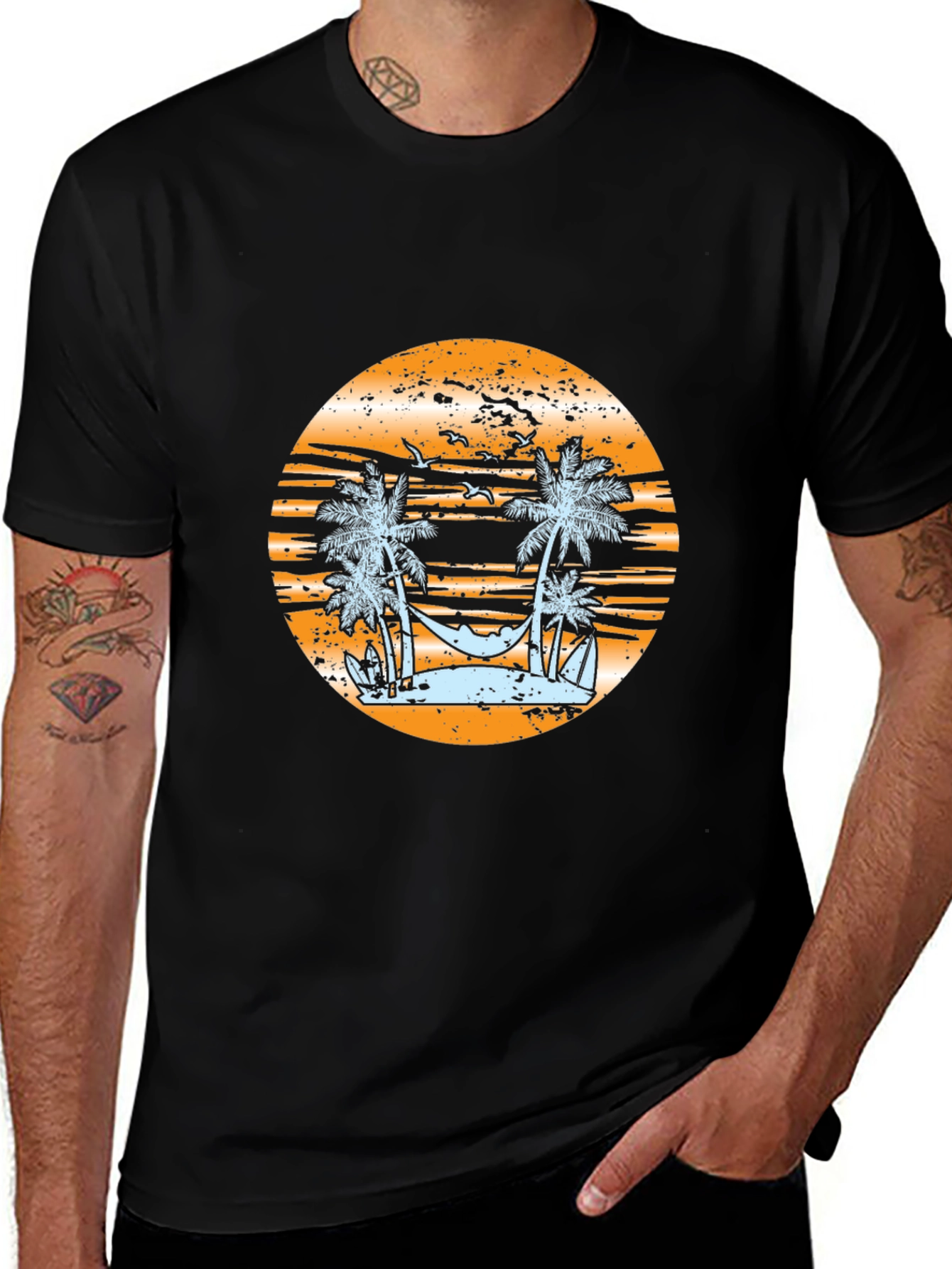Sunset Beach Graphic T-Shirt
