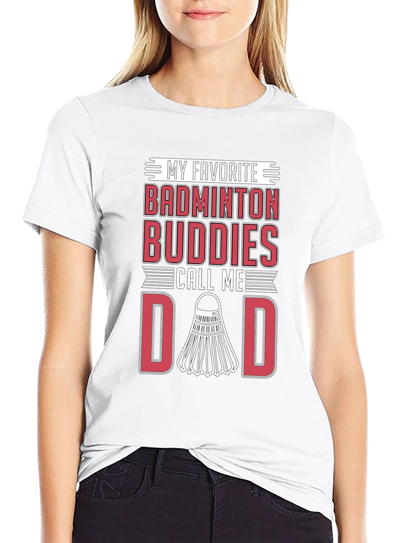 Badminton Buddies Dad Graphic Tee