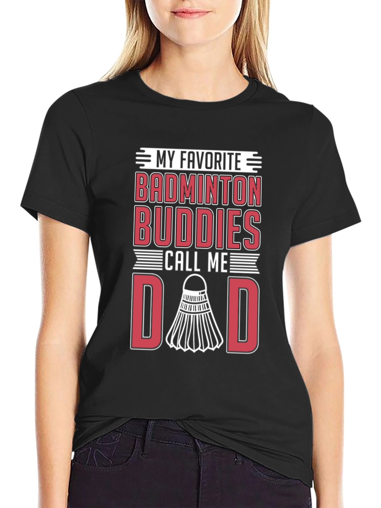 Badminton Buddies Dad Graphic Tee