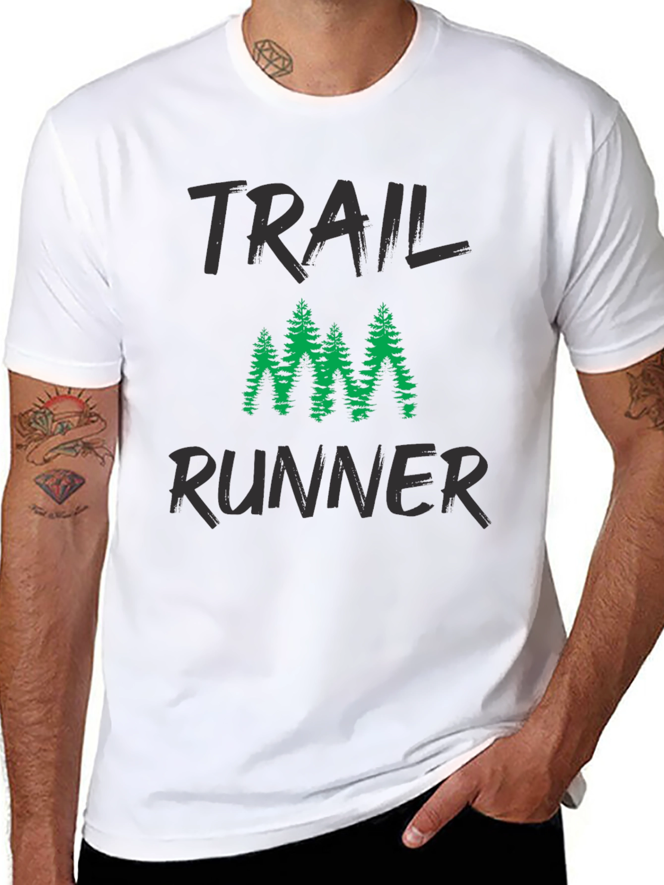 Trail Runner Graphic T-Shirt - Black