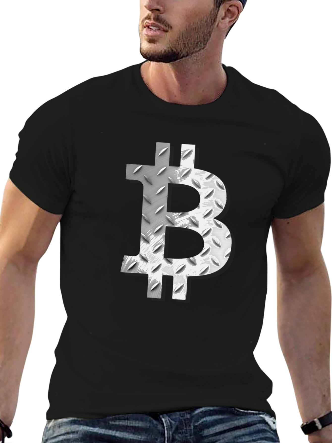 Bitcoin Metal Plate Graphic Tee
